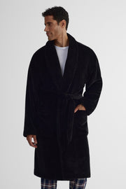 Robe de chambre à cordon - Homme && NOIR