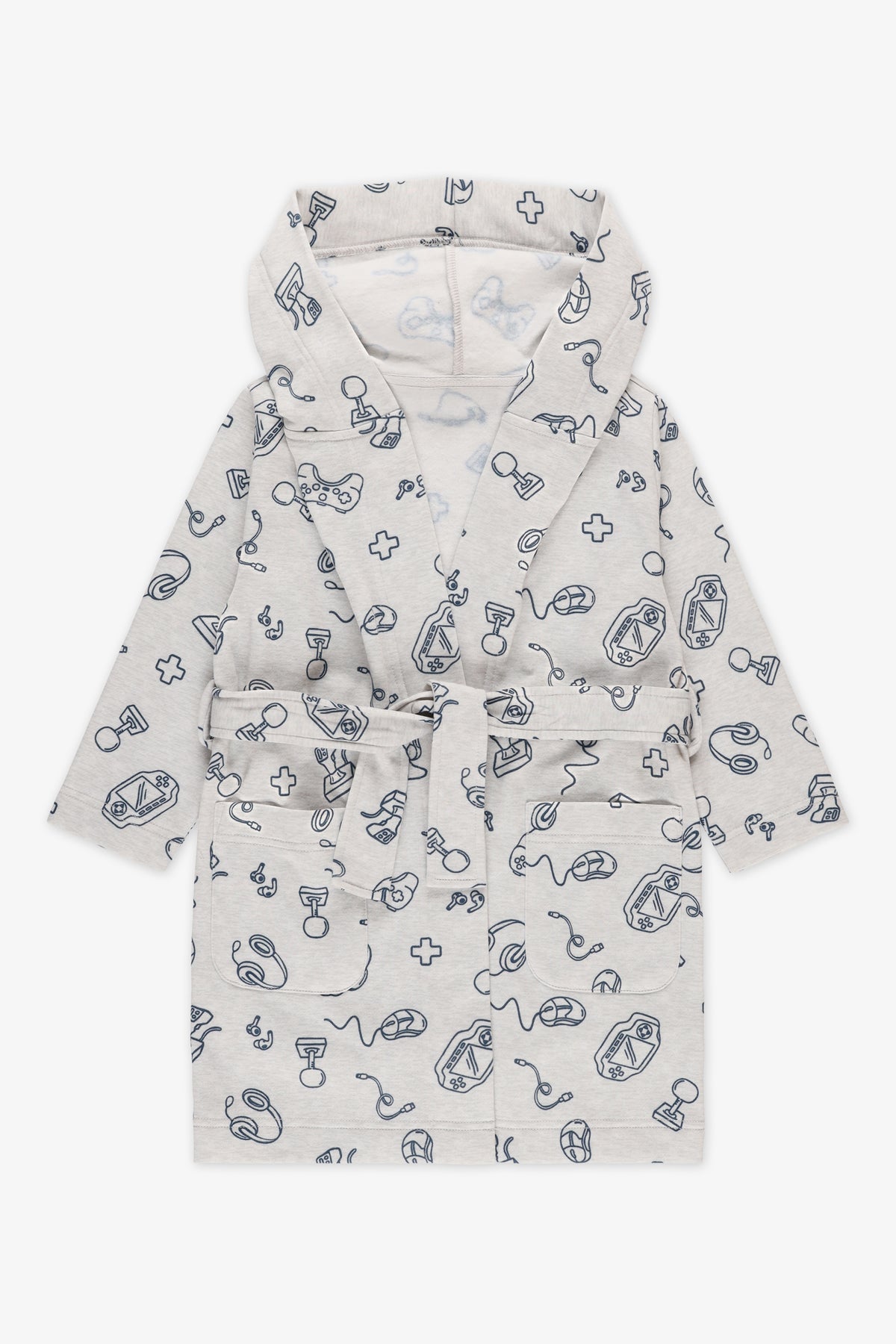 Robe de chambre à capuchon - Enfant garçon && GRIS MIXTE