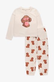 Ensemble à manches longues - Enfant fille && BEIGE
