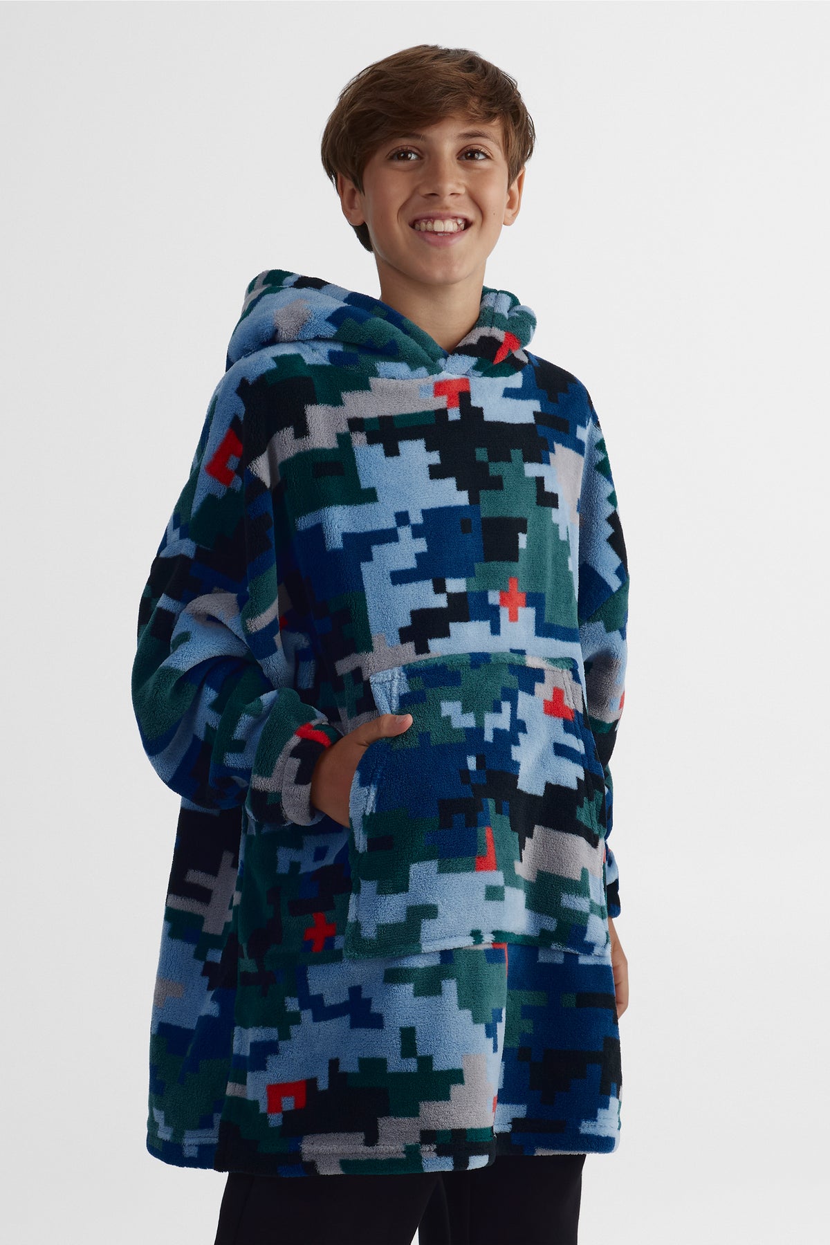 Robe de chambre à manches longues - Ado garçon && NOIR/MULTI