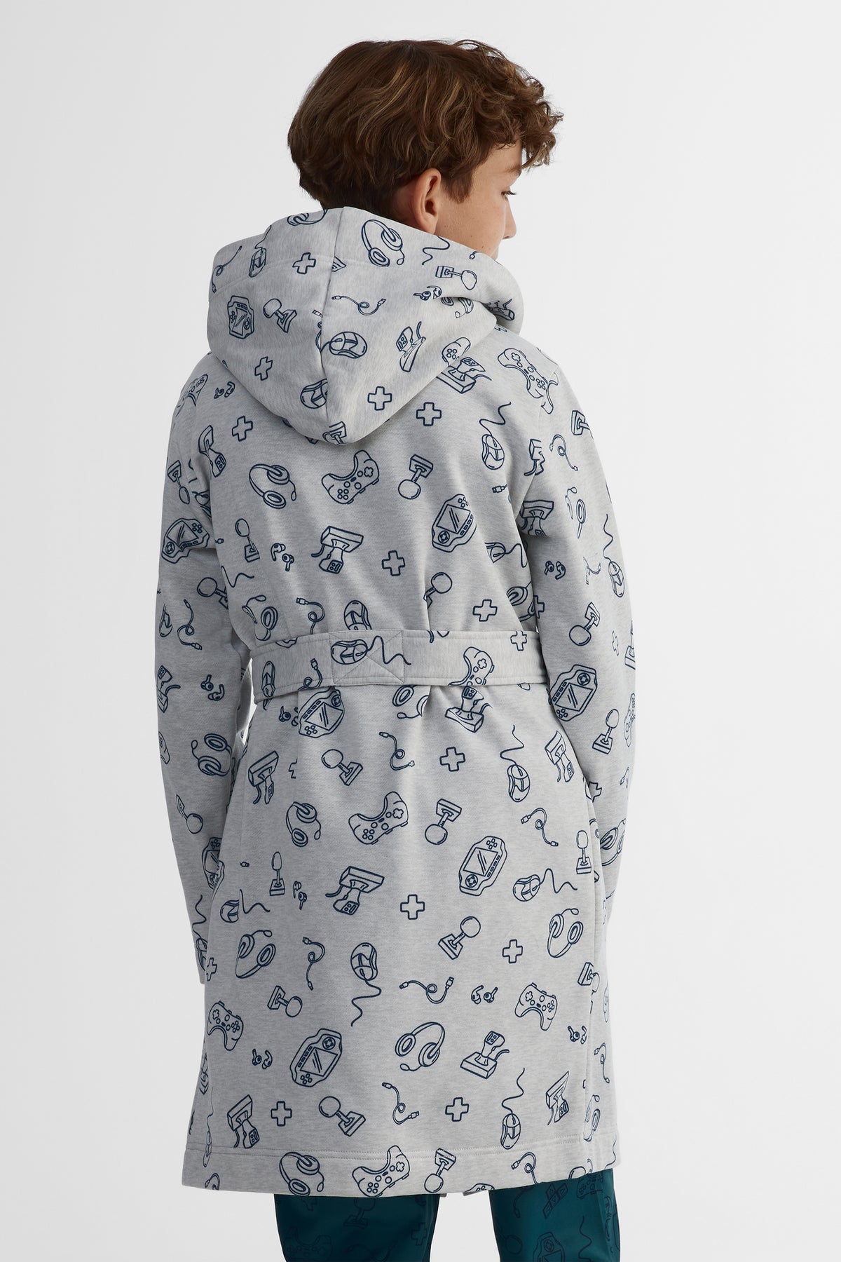 Robe de chambre à manches longues - Ado garçon && GRIS MULTI