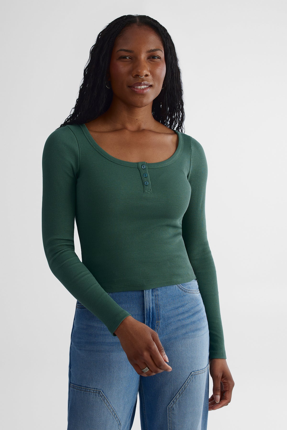 Chandail à manches longues - Jeune femme && VERT