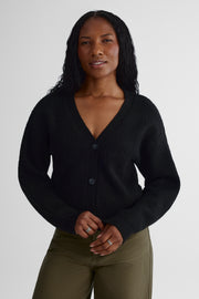 Cardigan extensible - Jeune femme && NOIR