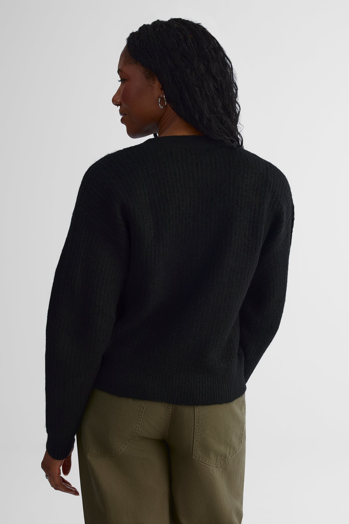 Cardigan extensible - Jeune femme && NOIR