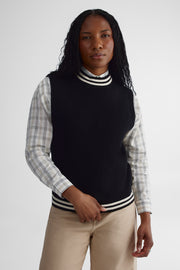 Débardeur tricoté confortable - Jeune femme && NOIR