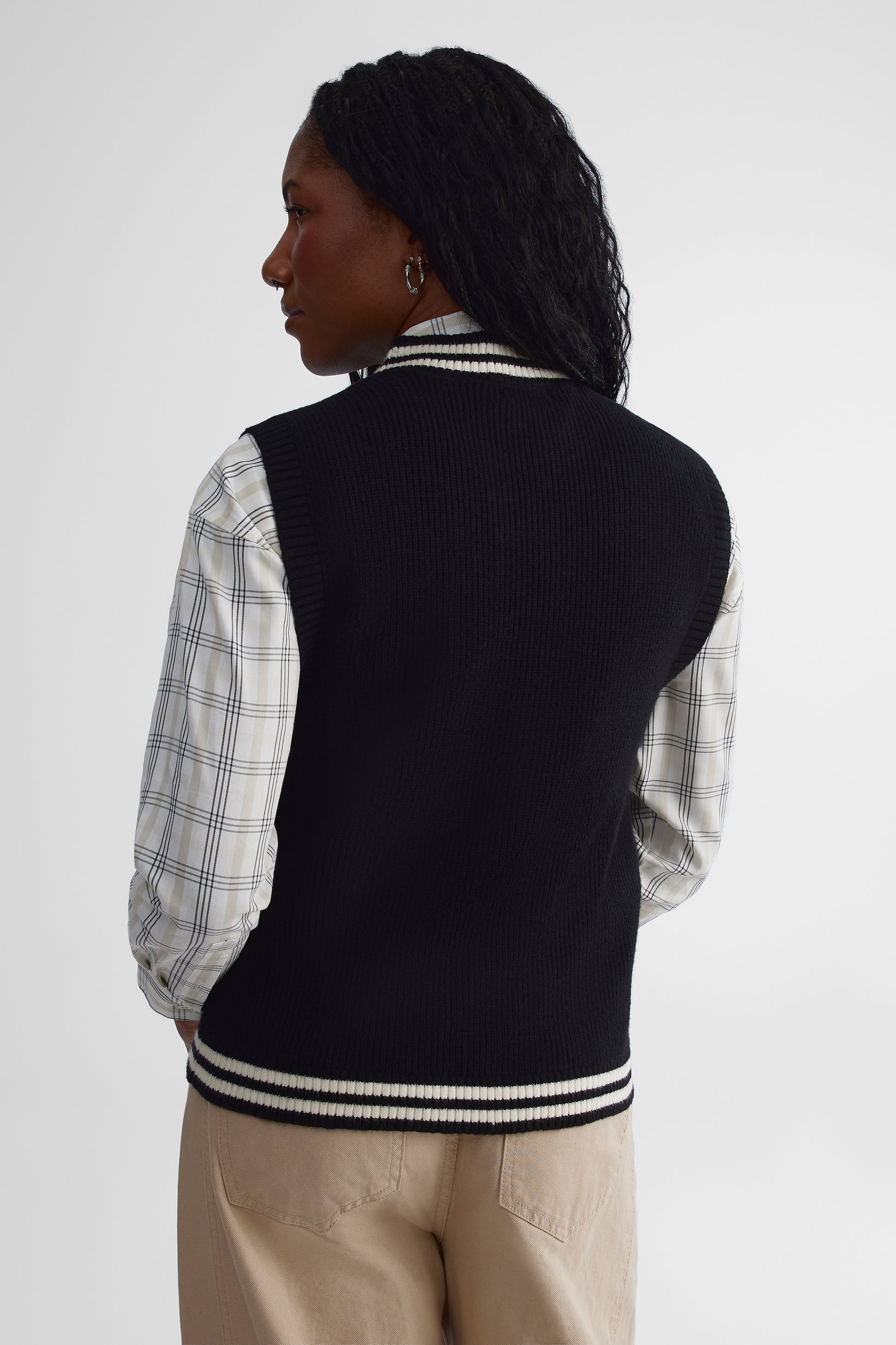 Débardeur tricoté confortable - Jeune femme && NOIR