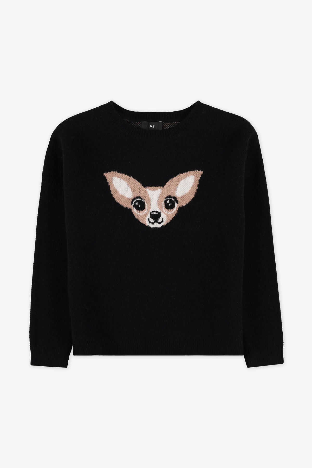 Chandail en tricot confortable - Enfant fille && NOIR