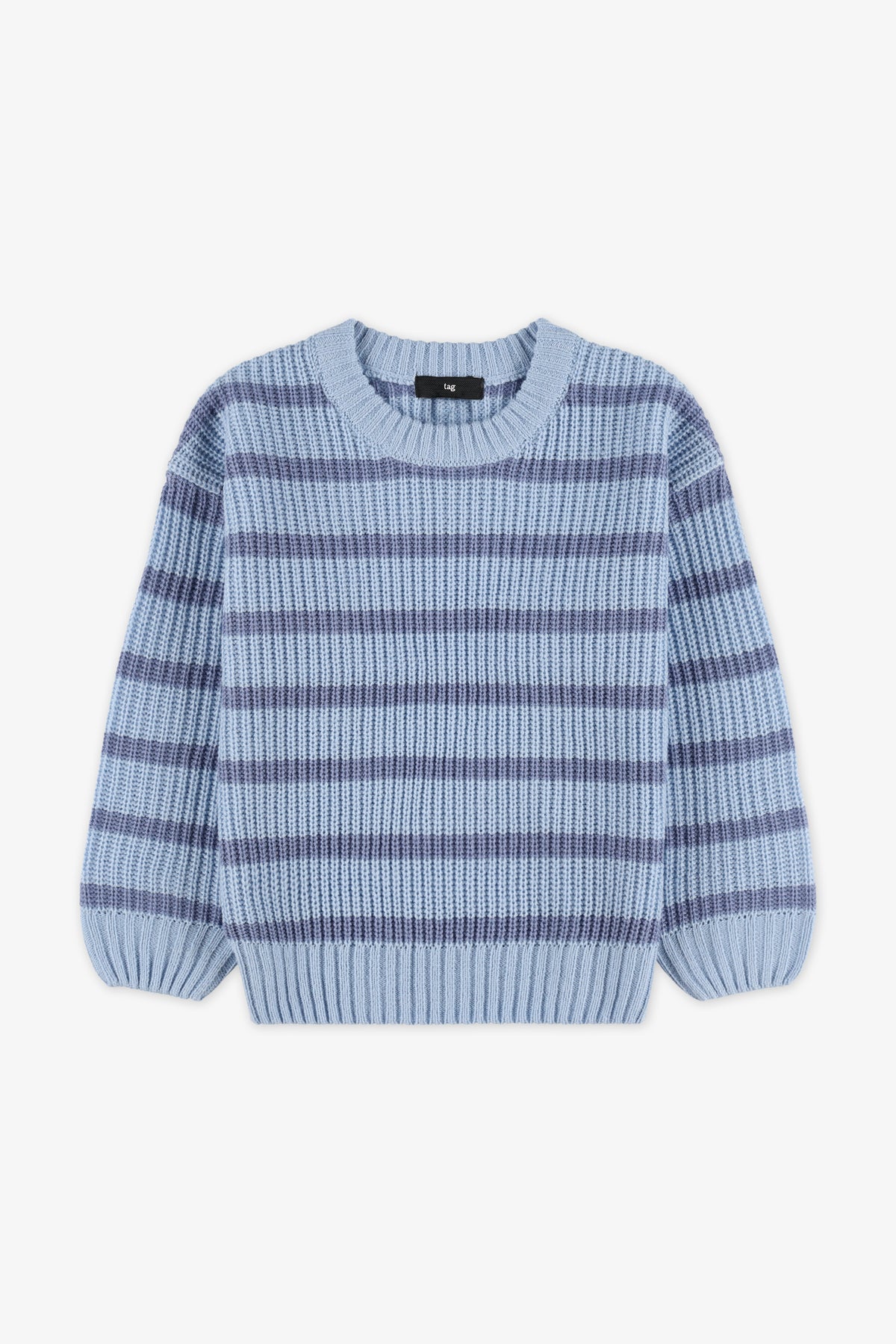 Chandail tricoté raffiné - Enfant fille && BLEU MULTI