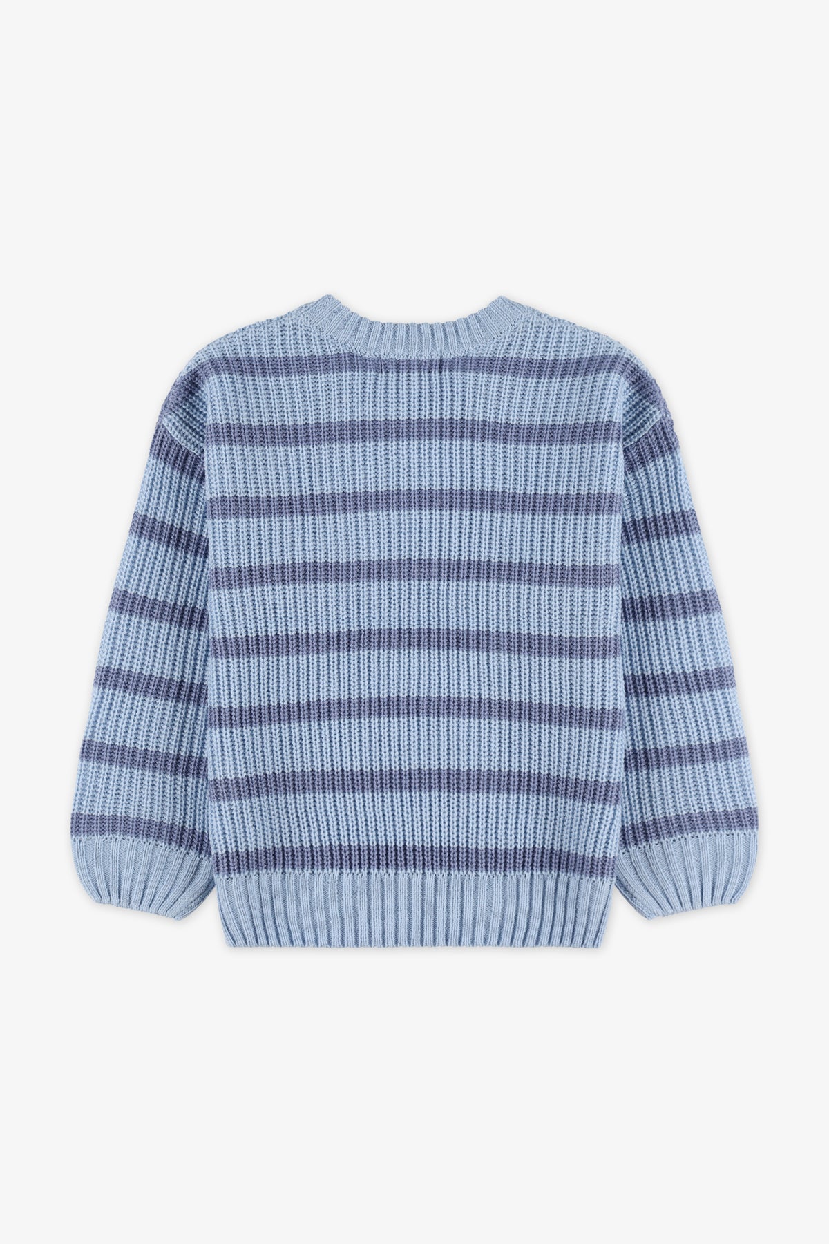 Chandail tricoté raffiné - Enfant fille && BLEU MULTI