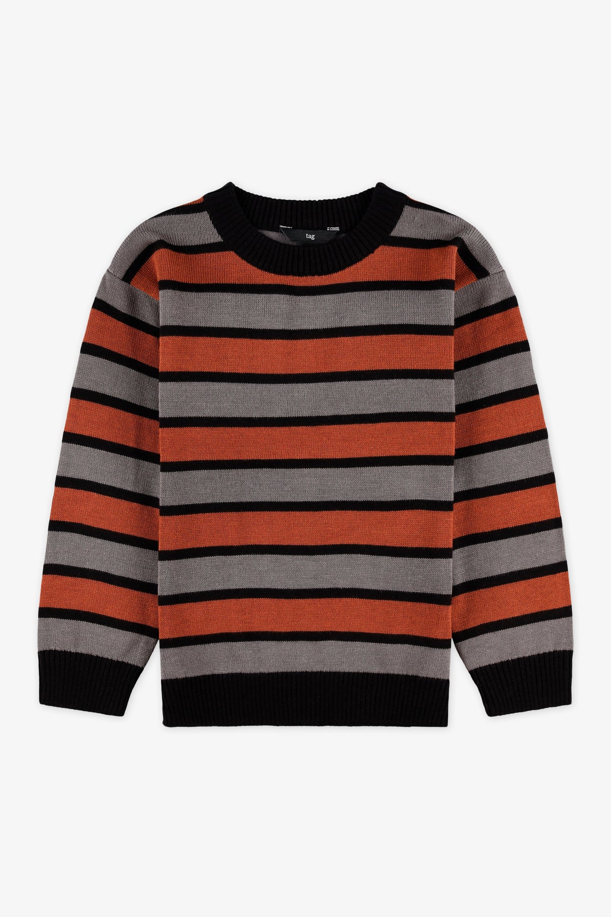 Chandail en tricot confortable - Enfant garçon && BRUN/MULTI
