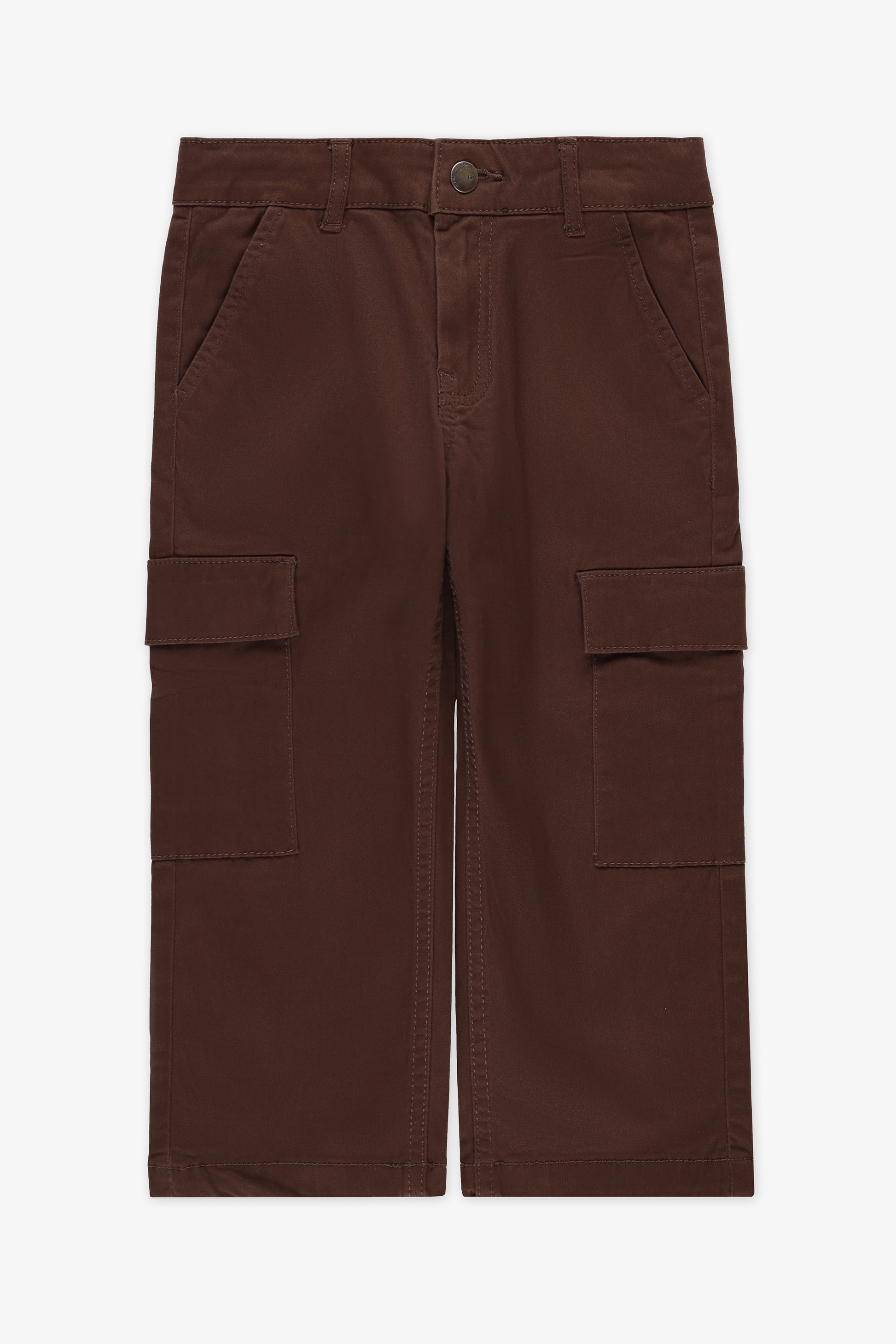 Pantalon en twill polyvalent - Enfant garçon && BRUN