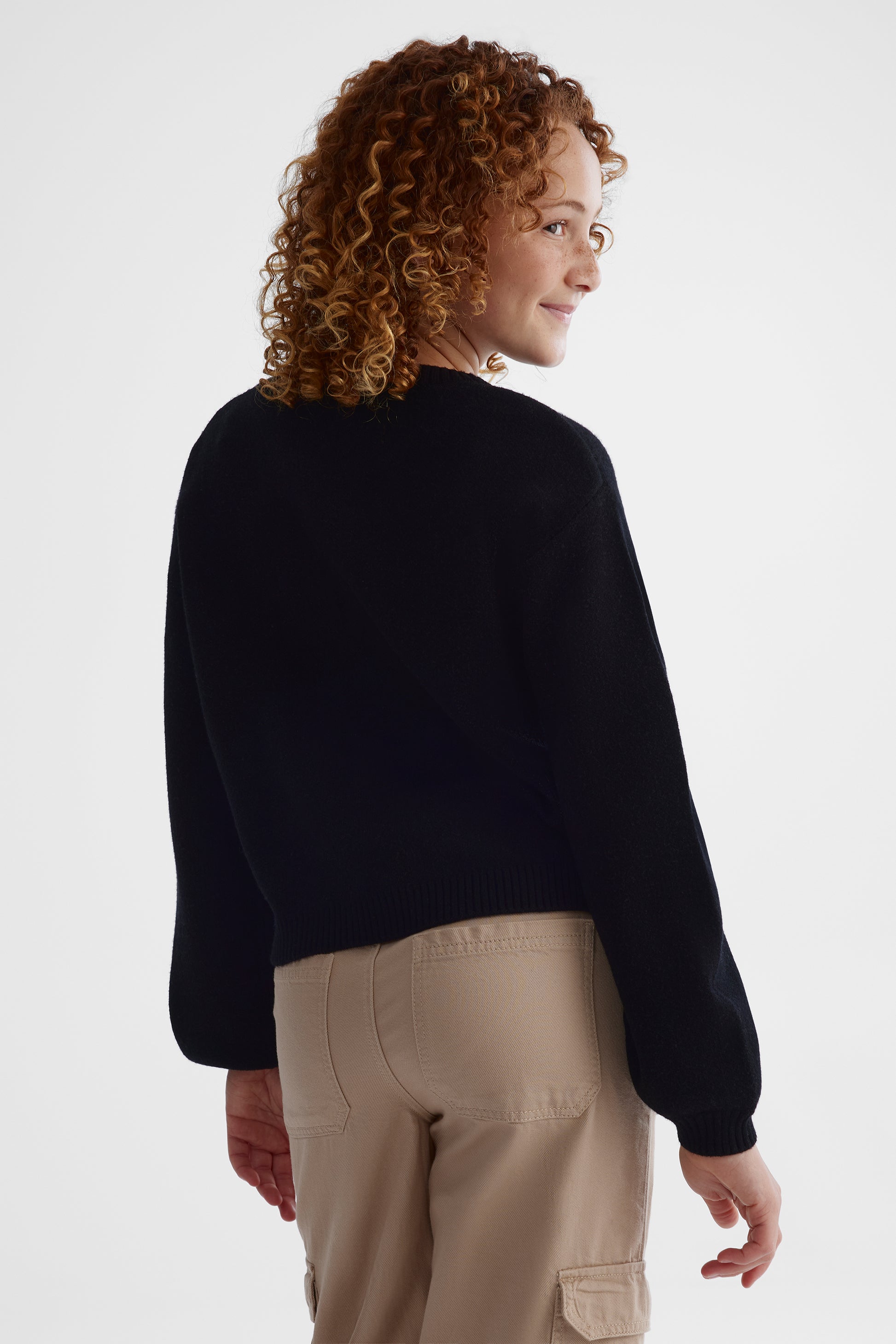 Chandail tricoté tendance - Ado fille && NOIR