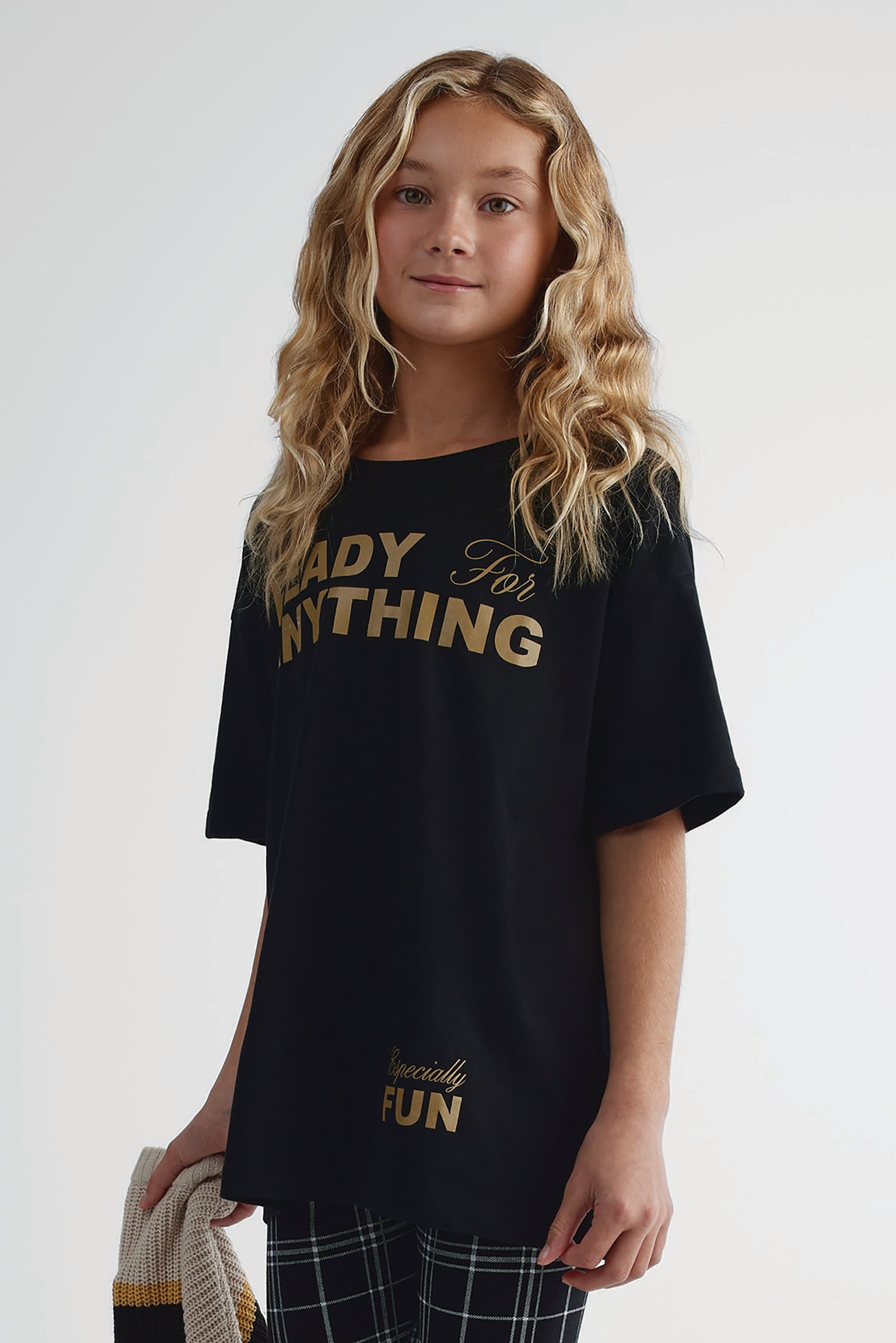 T-shirt tendance - Ado fille && NOIR