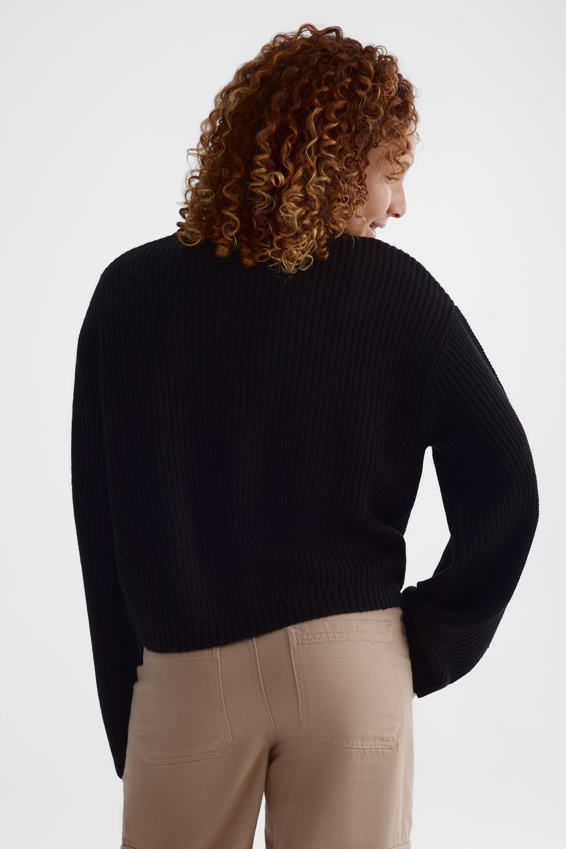 Chandail en tricot moelleux - Ado fille && NOIR