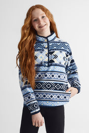 Chandail micropolaire léger - Ado fille && BLEU MULTI