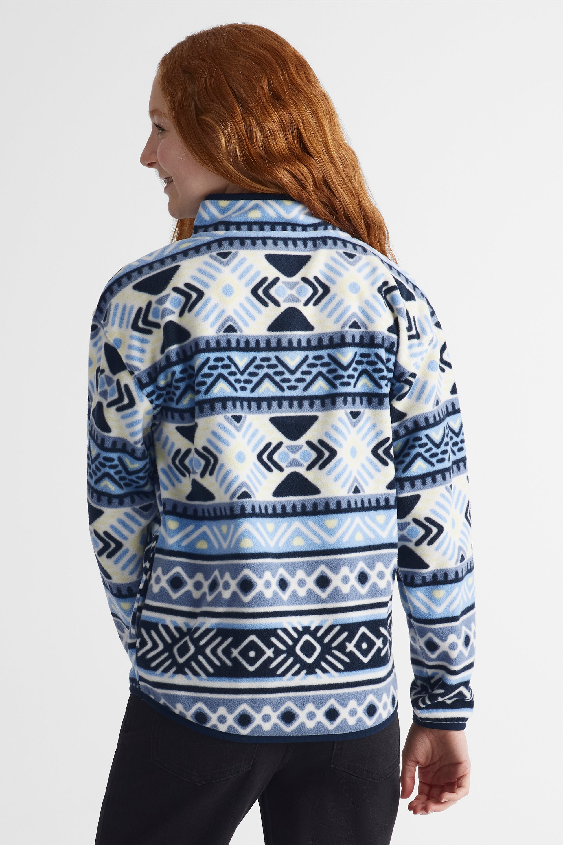 Chandail micropolaire léger - Ado fille && BLEU MULTI