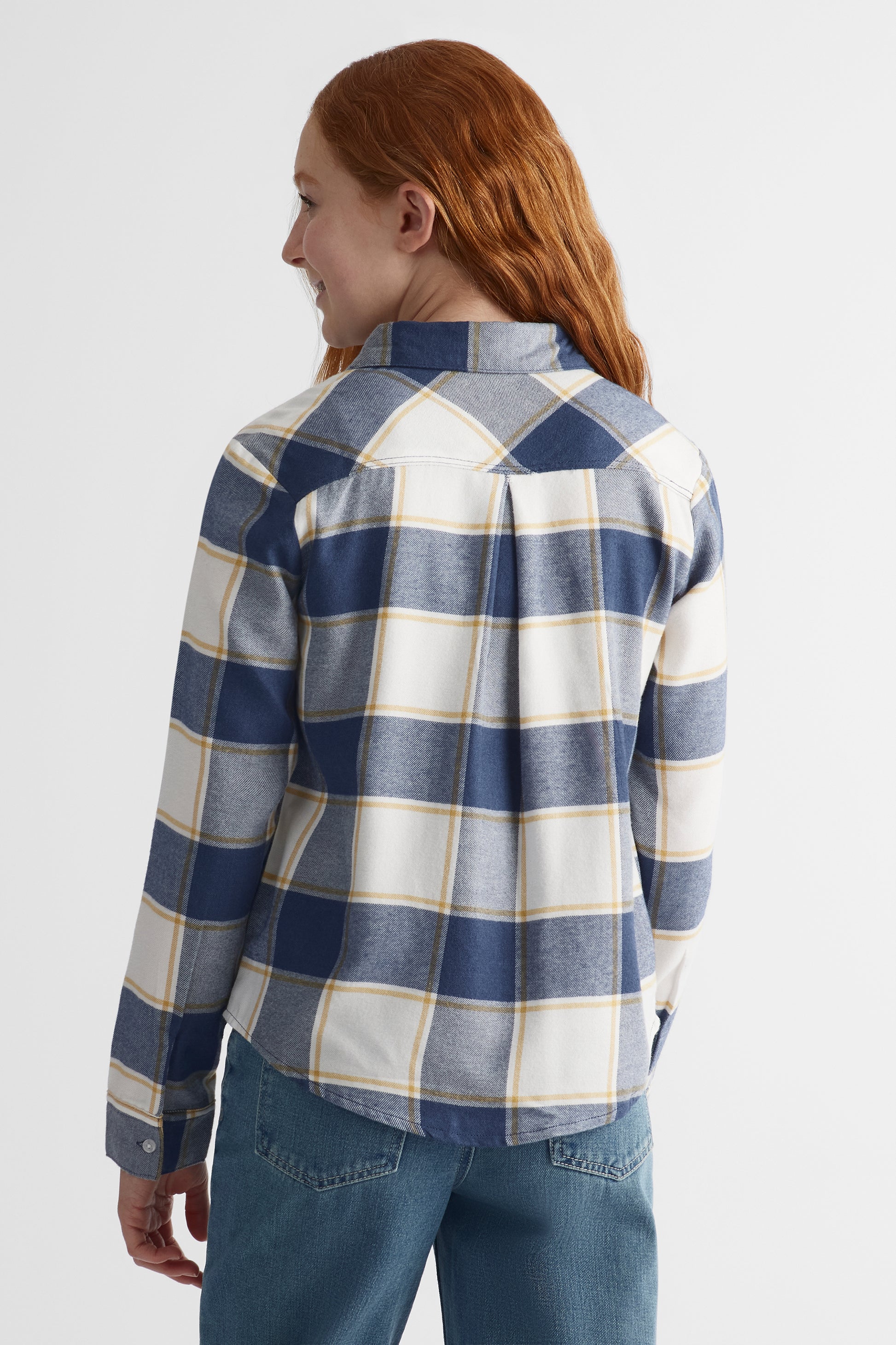 Chemisier en flanelle brossée - Ado fille && INDIGO