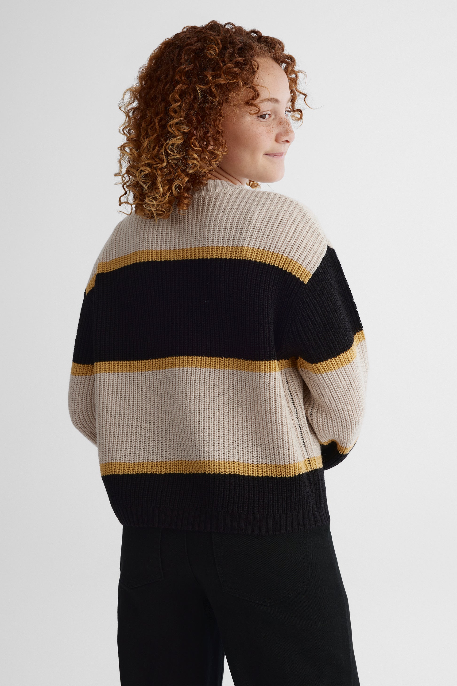 Chandail en tricot texturé - Ado fille && NOIR/MULTI