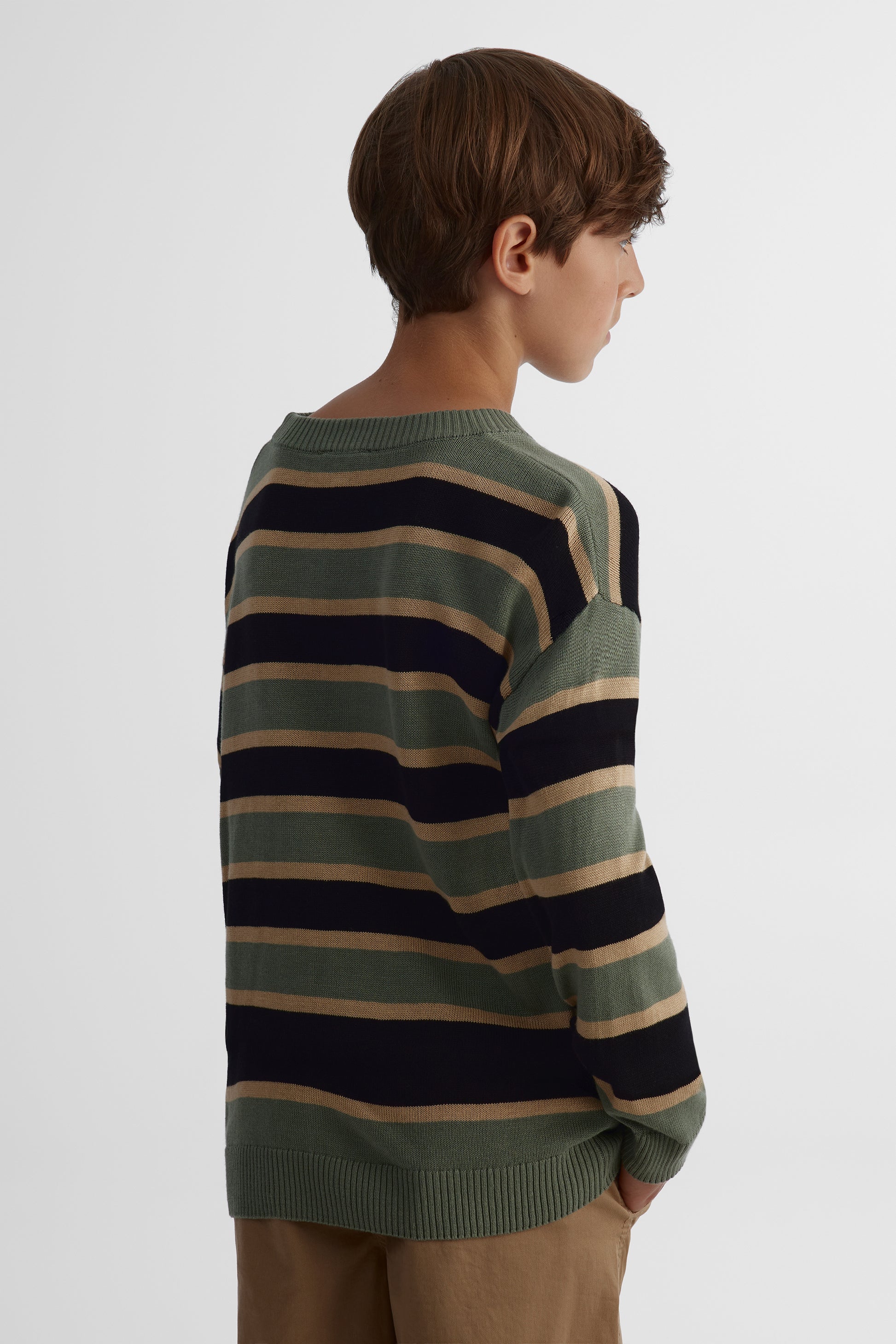 Chandail tricoté tendance - Ado garçon && VERT/MULTI