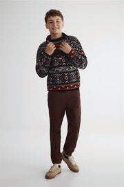 Pantalon en twill polyvalent - Ado garçon && BRUN