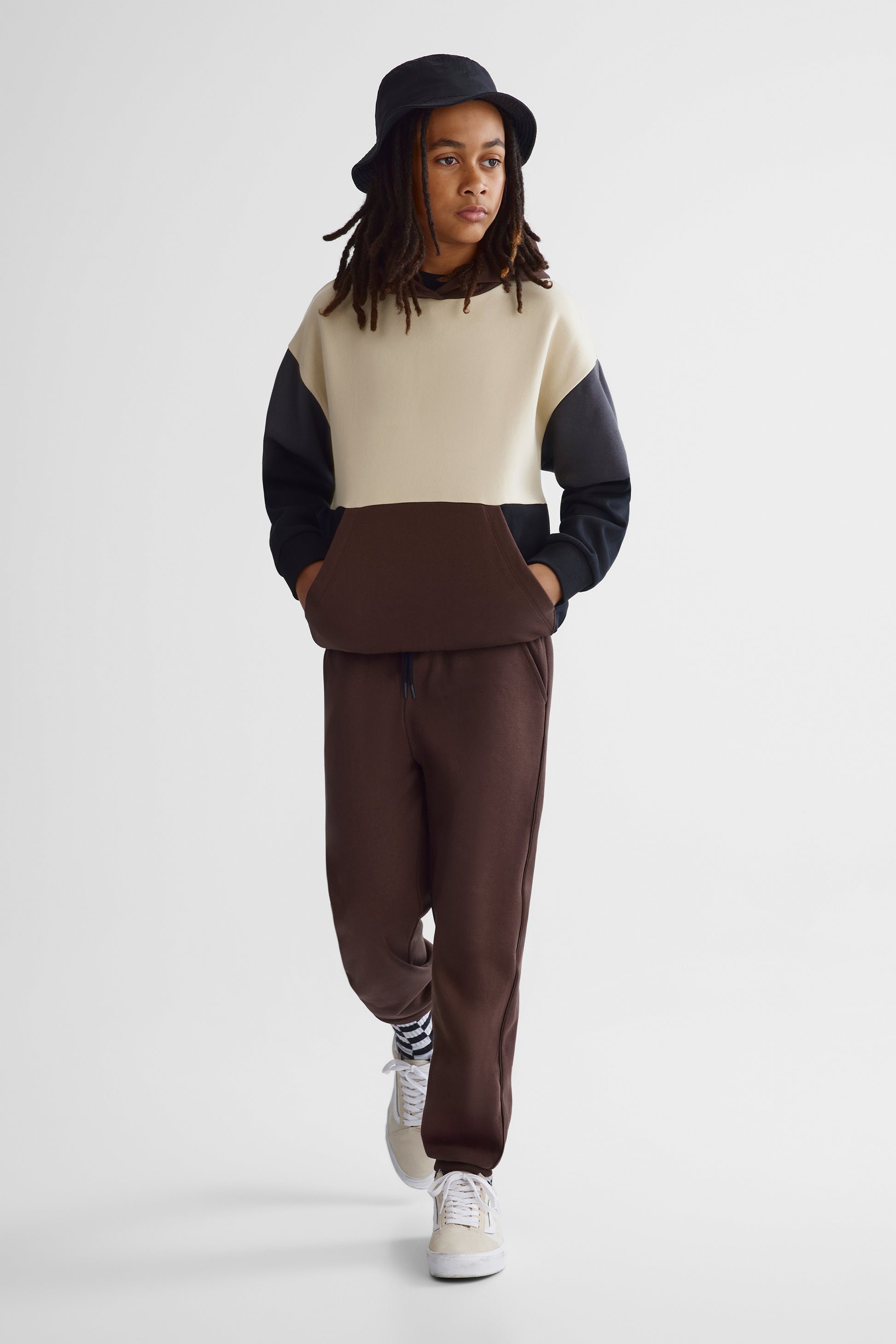 Pantalon ouaté confortable - Ado garçon && BRUN
