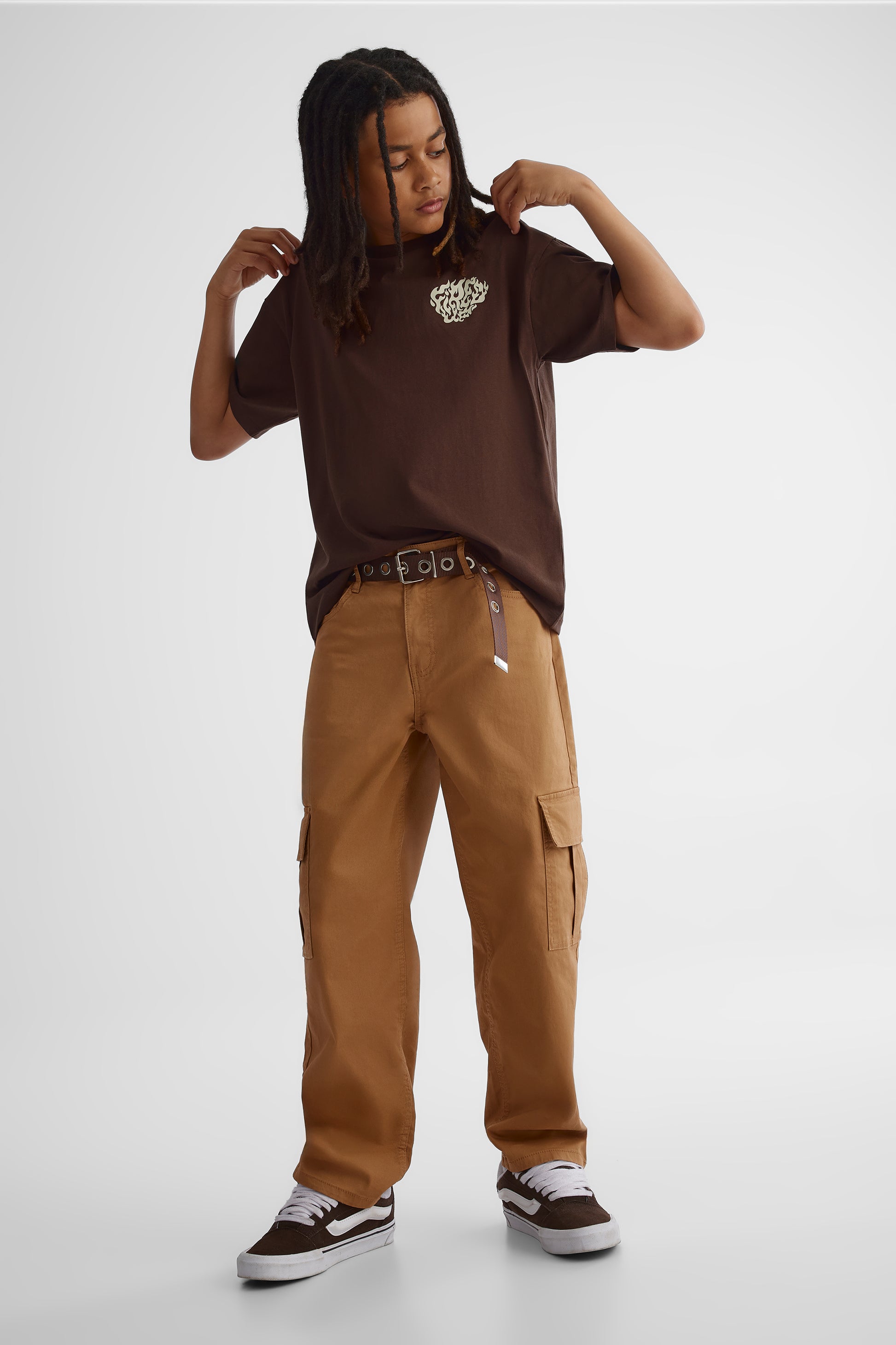 Pantalon confortable - Ado garçon && BRUN