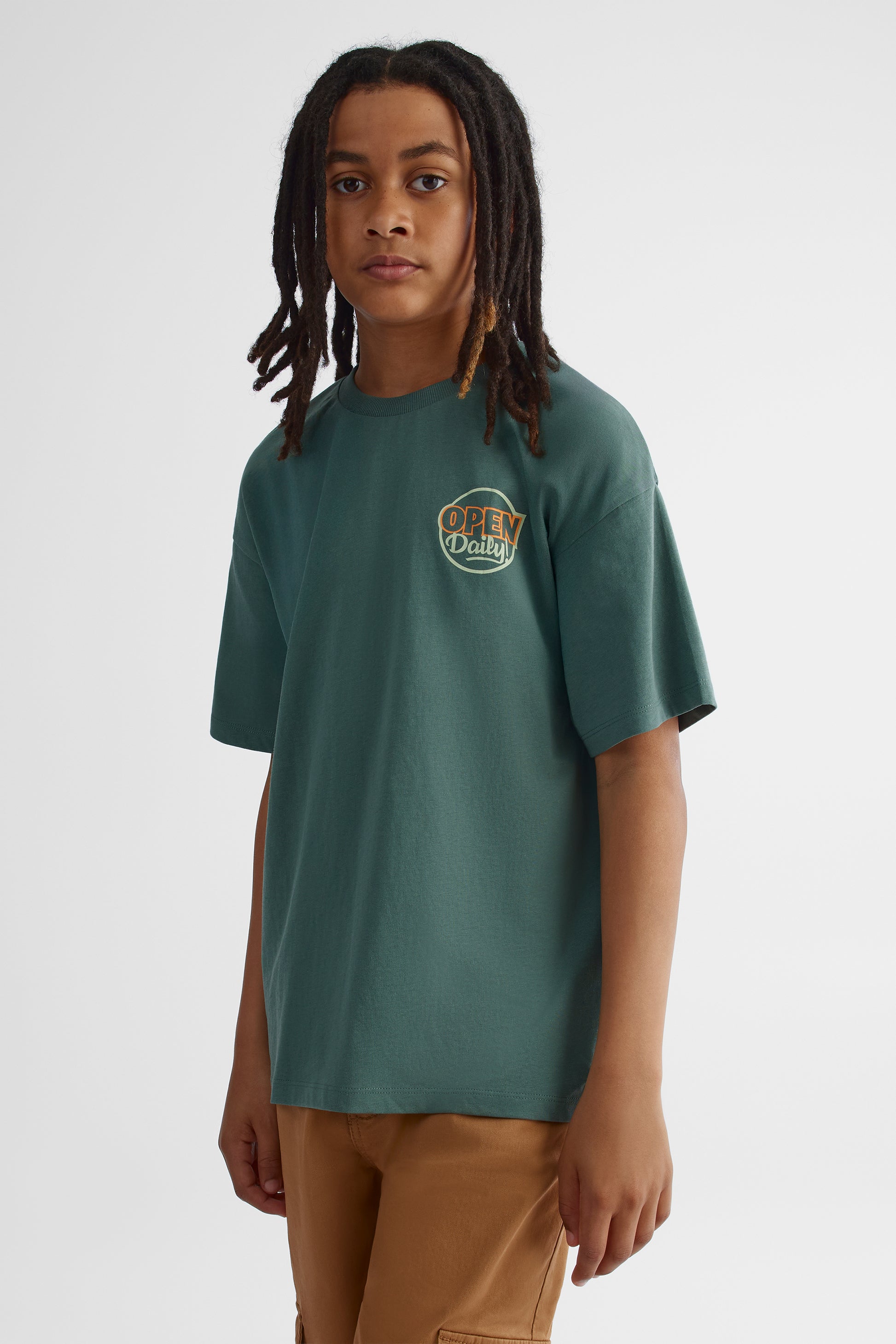 T-shirt essentiel en coton - Ado garçon && VERT