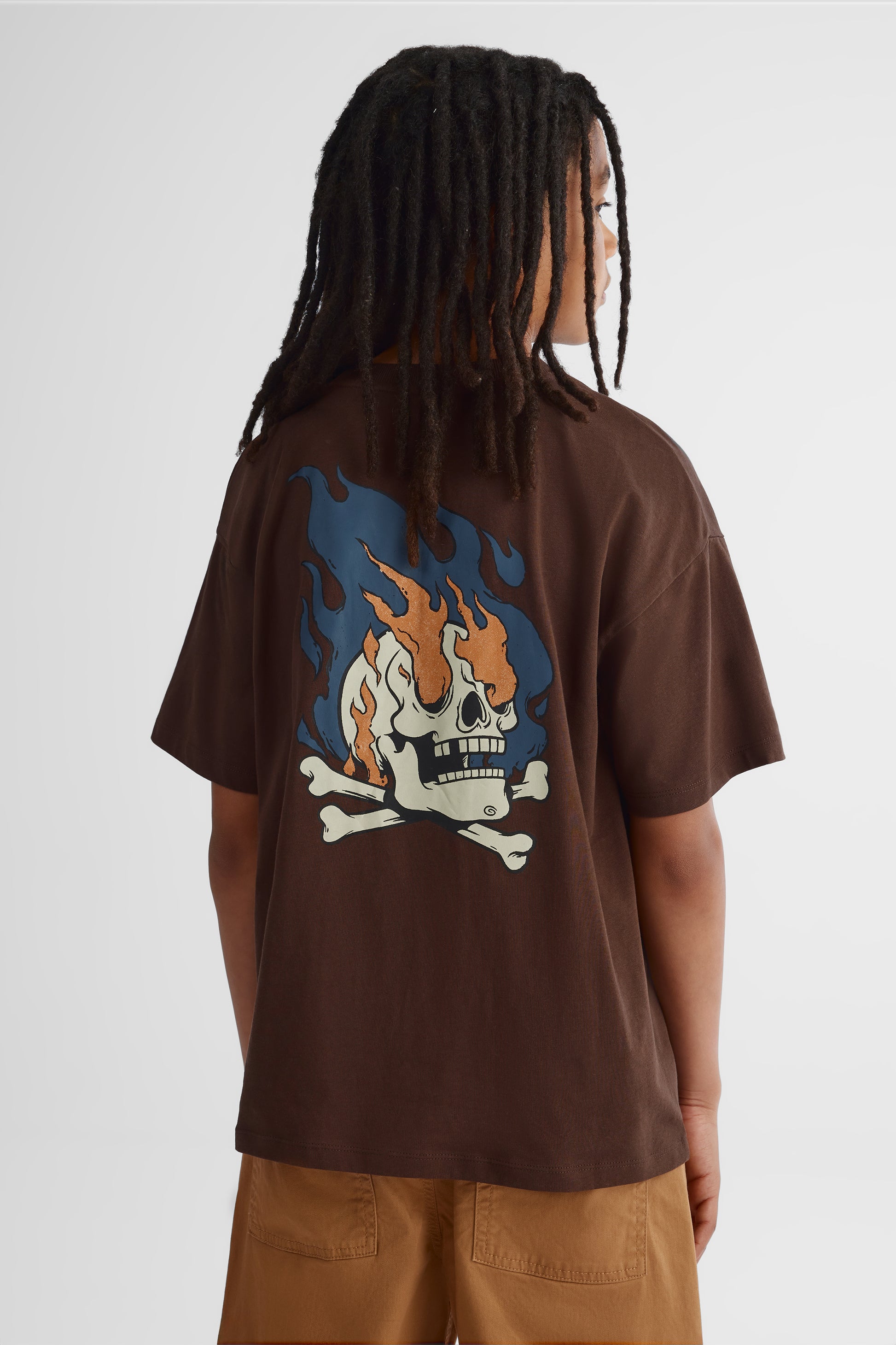 T-shirt essentiel en coton - Ado garçon && BRUN