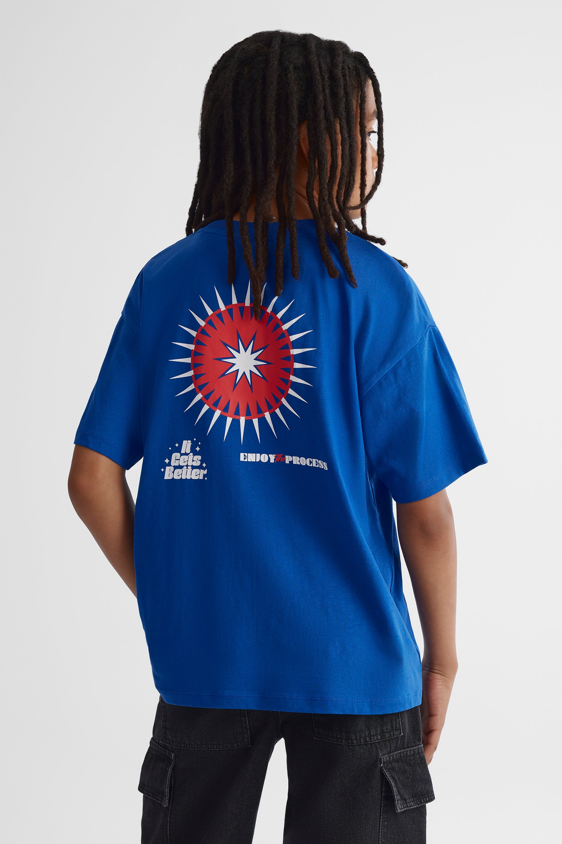 T-shirt essentiel en coton - Ado garçon && BLEU