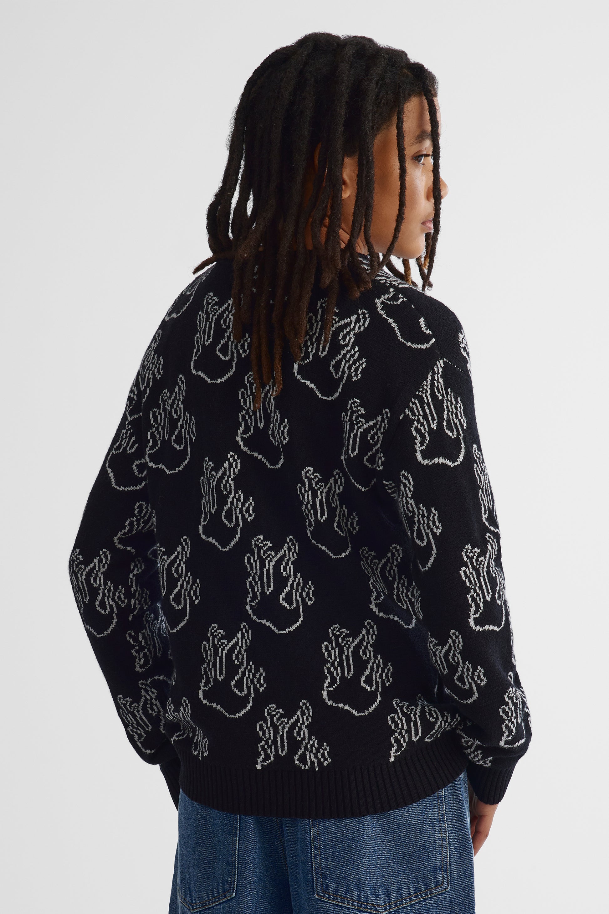 Chandail tricoté moelleux - Ado garçon && NOIR/MULTI