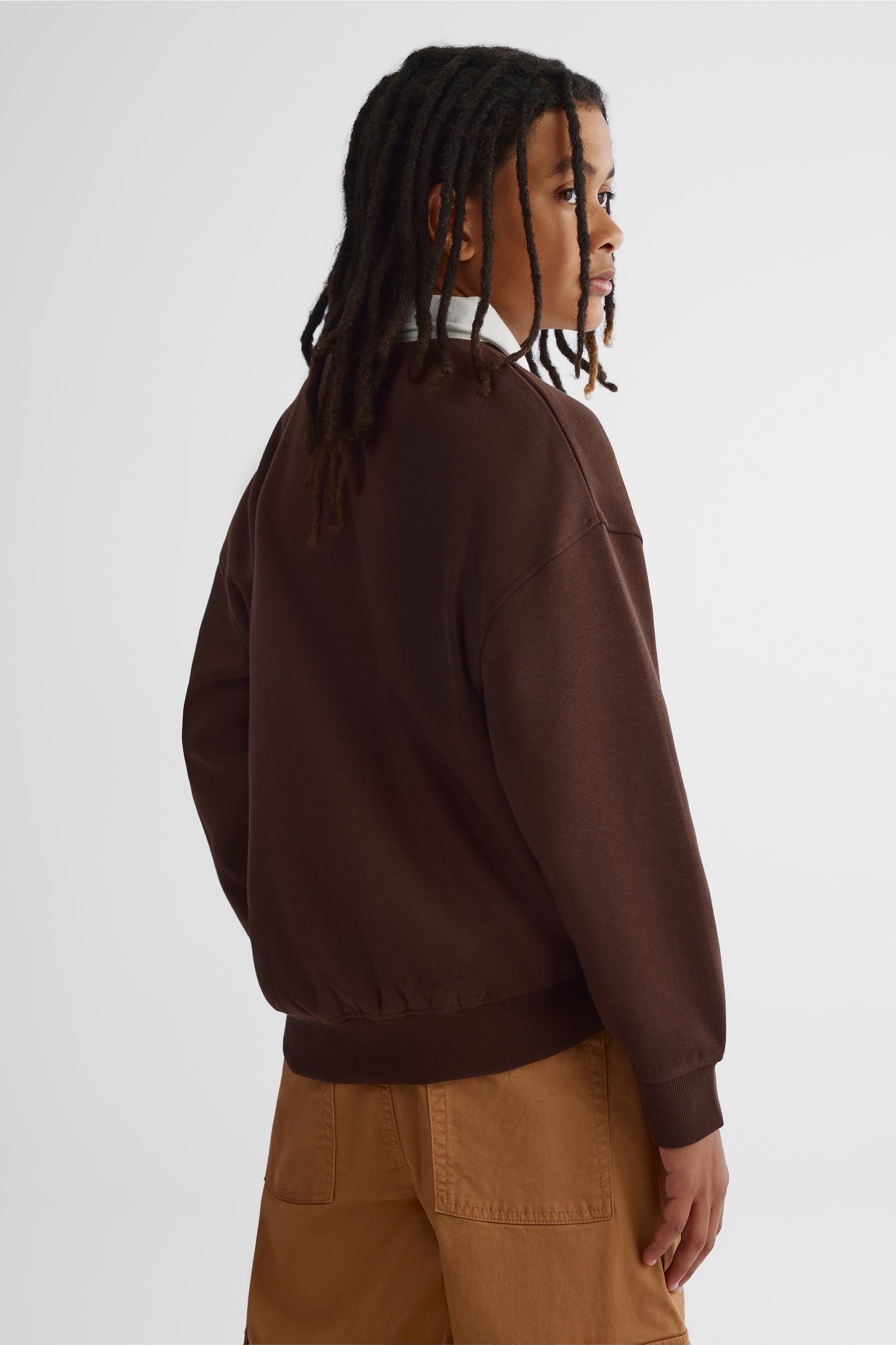 Polo ouaté confortable - Ado garçon && BRUN