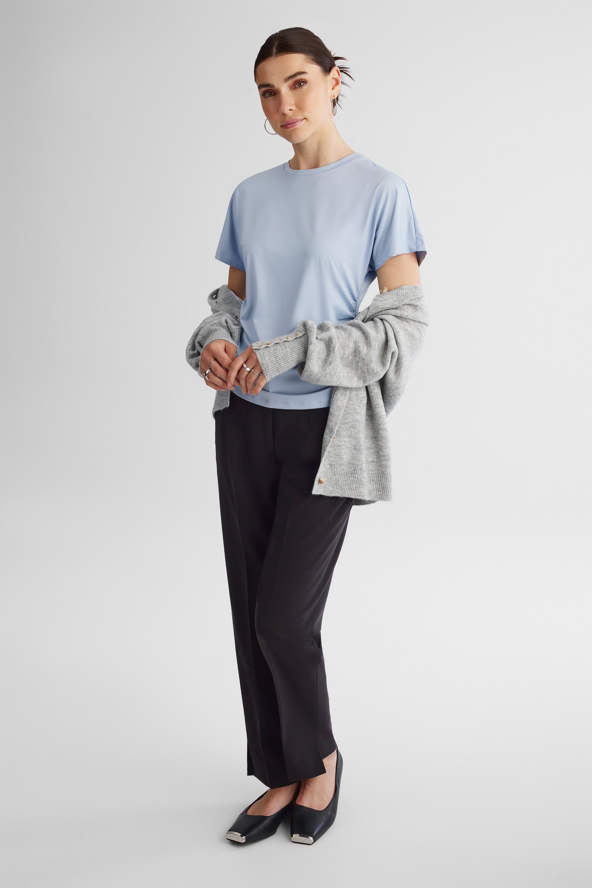 T-shirt décontracté - Femme && BLEU