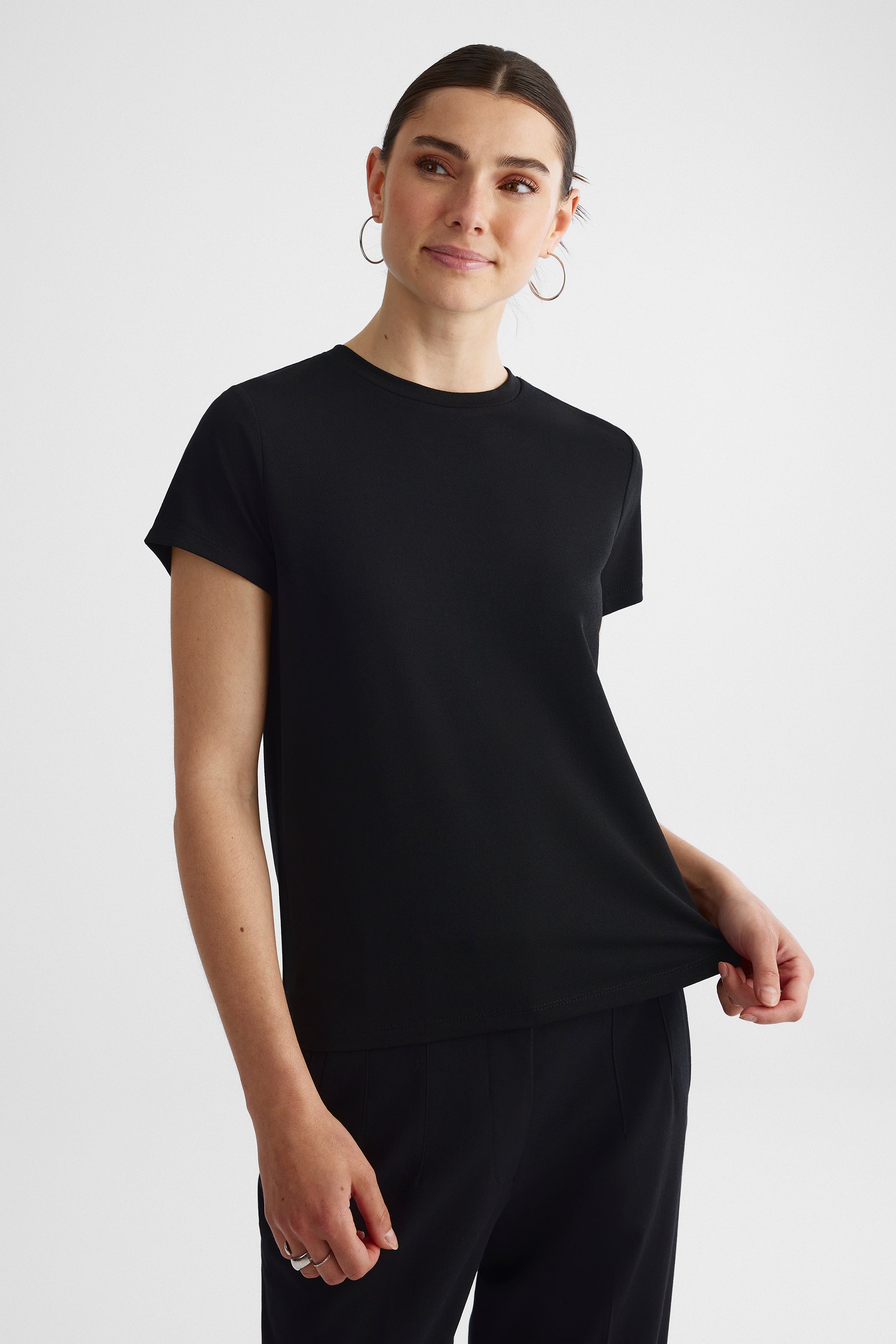 T-shirt extensible - Femme && NOIR
