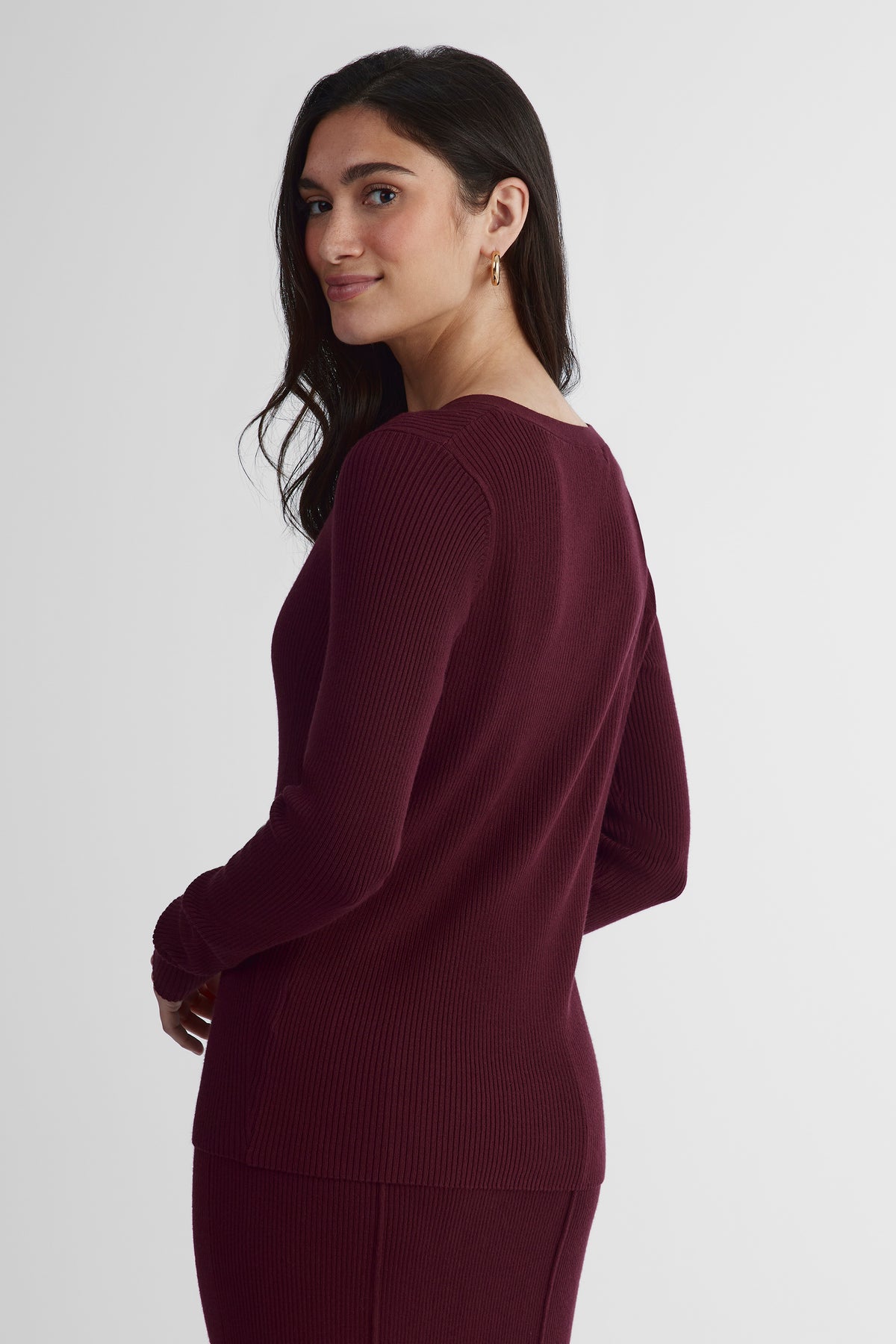 Cardigan douillet - Femme && BOURGOGNE
