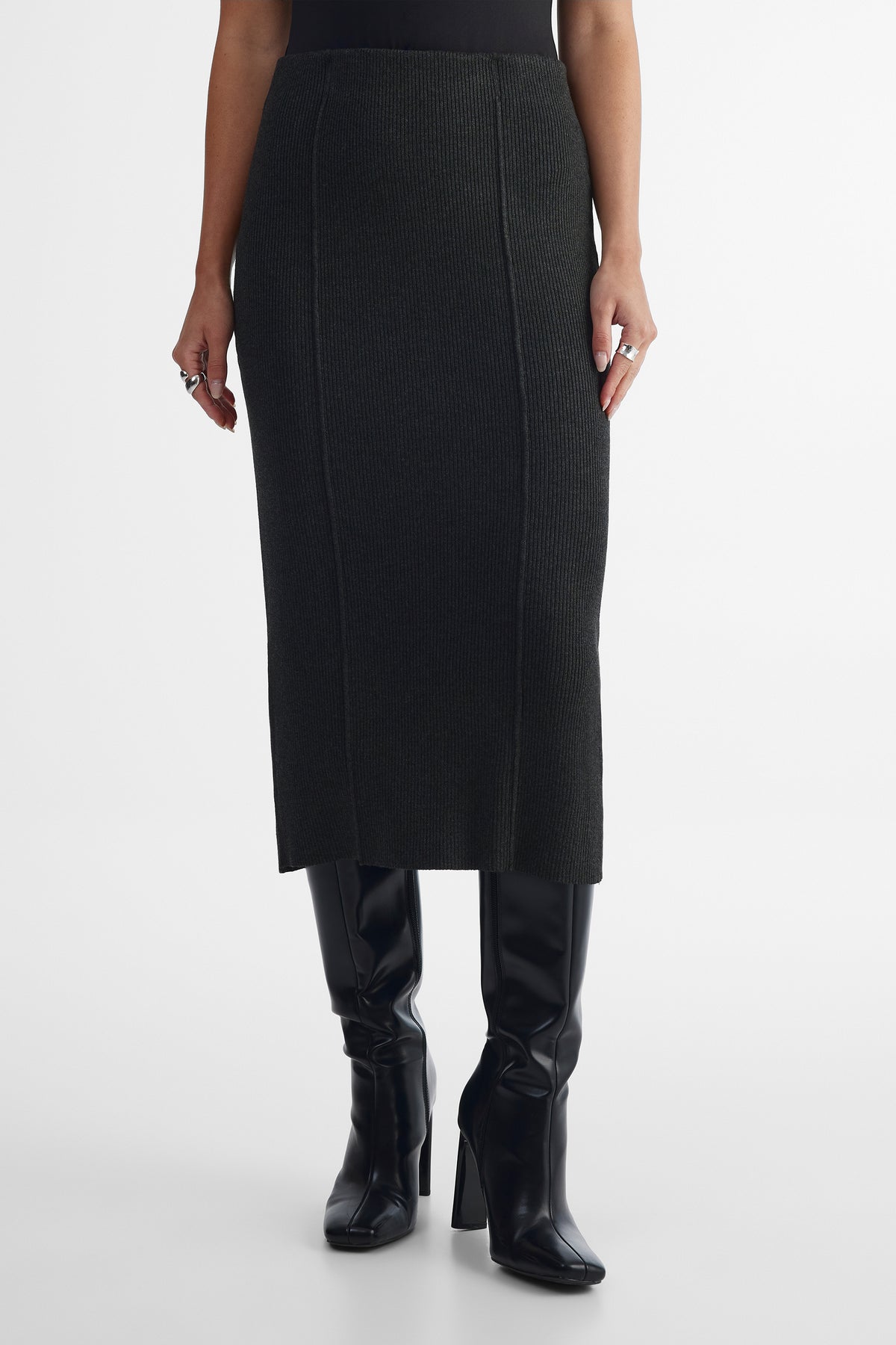 Jupe tendance - Femme && GRIS FONCE