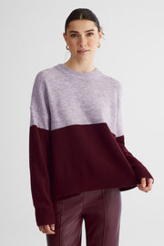 Chandail en tricot extensible - Femme && BOURGOGNE