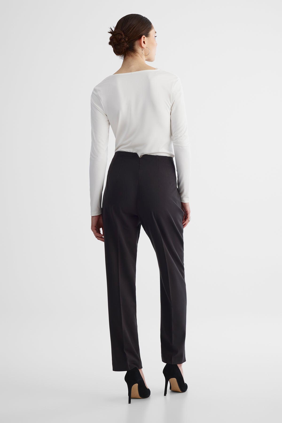 Pantalon ajusté - Femme && GRIS FONCE