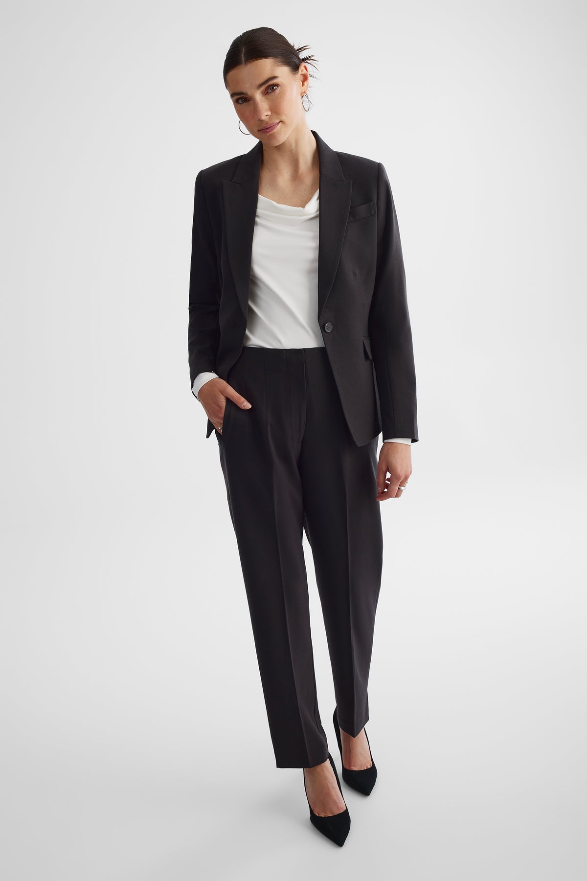 Pantalon ajusté - Femme && GRIS FONCE