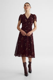 Robe confortable - Femme && BOURGOGNE MULTI