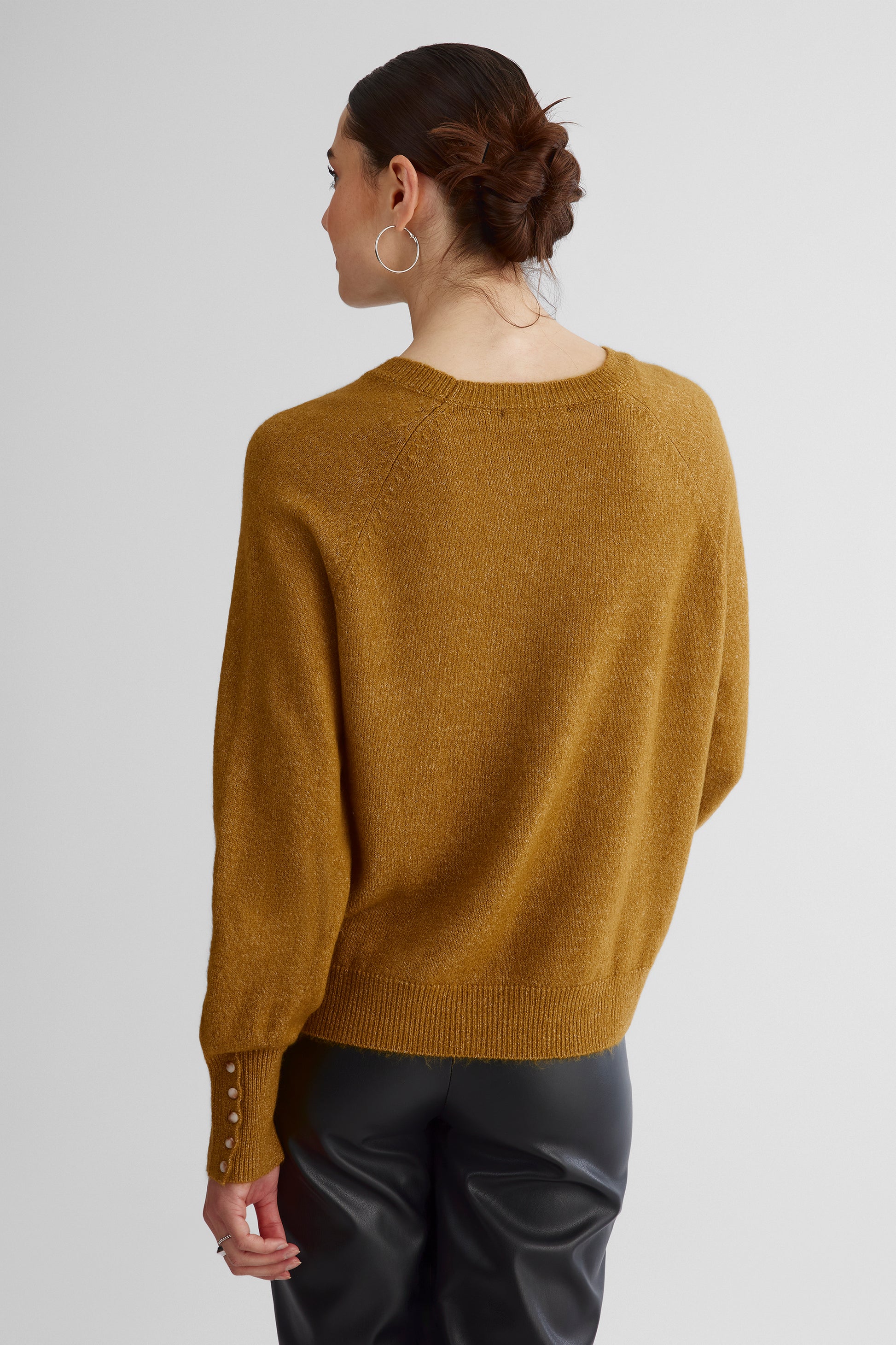 Chandail tricoté moelleux - Femme && JAUNE