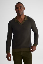 Chandail en tricot confortable - Homme && VERT