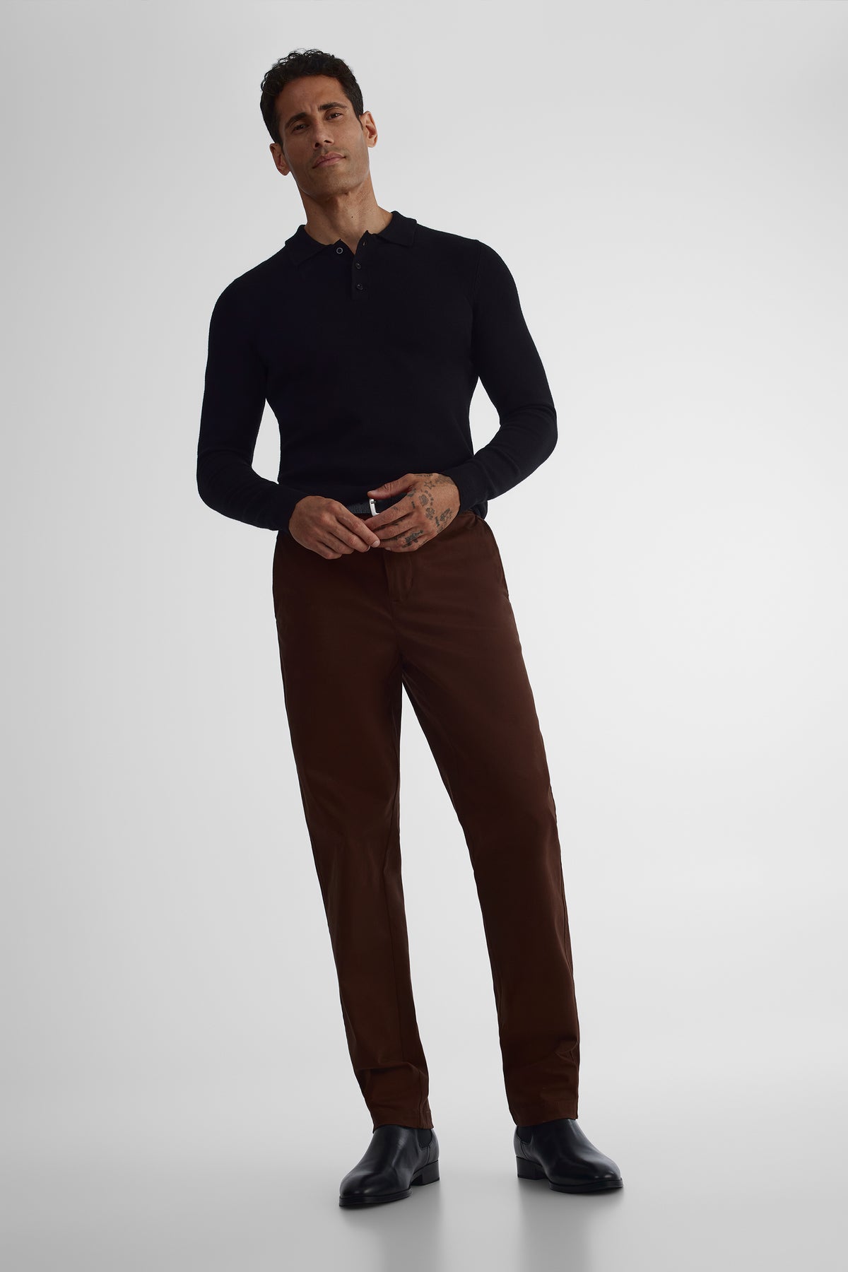 Chandail tricoté tendance - Homme && NOIR