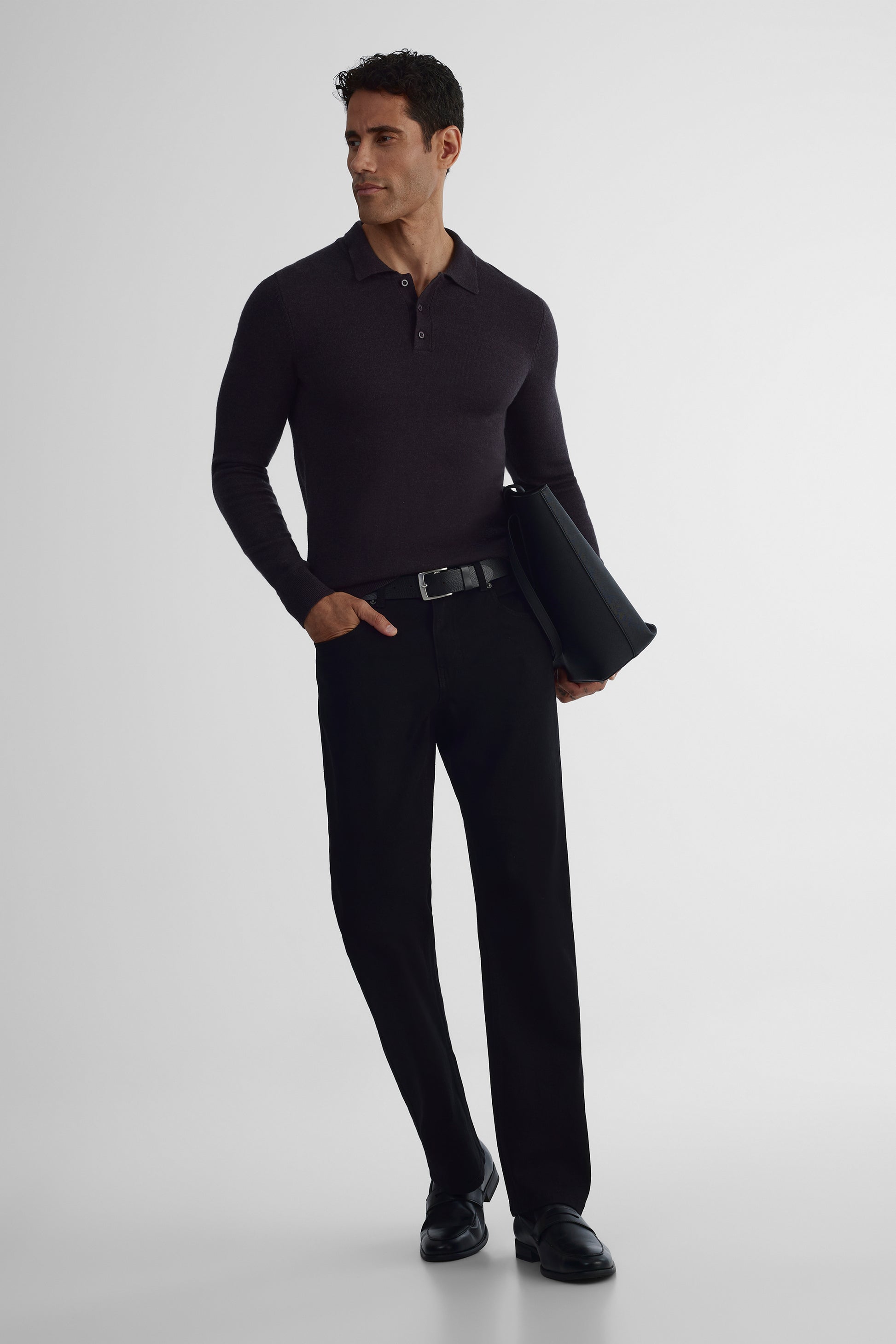 Chandail tricoté tendance - Homme && CHARBON MIXTE