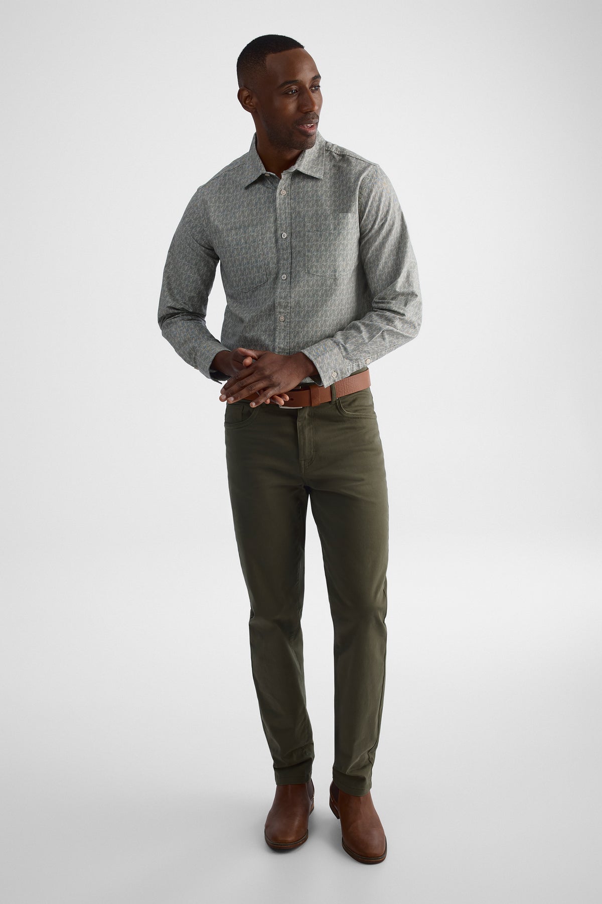 Pantalon extensible - Homme && VERT