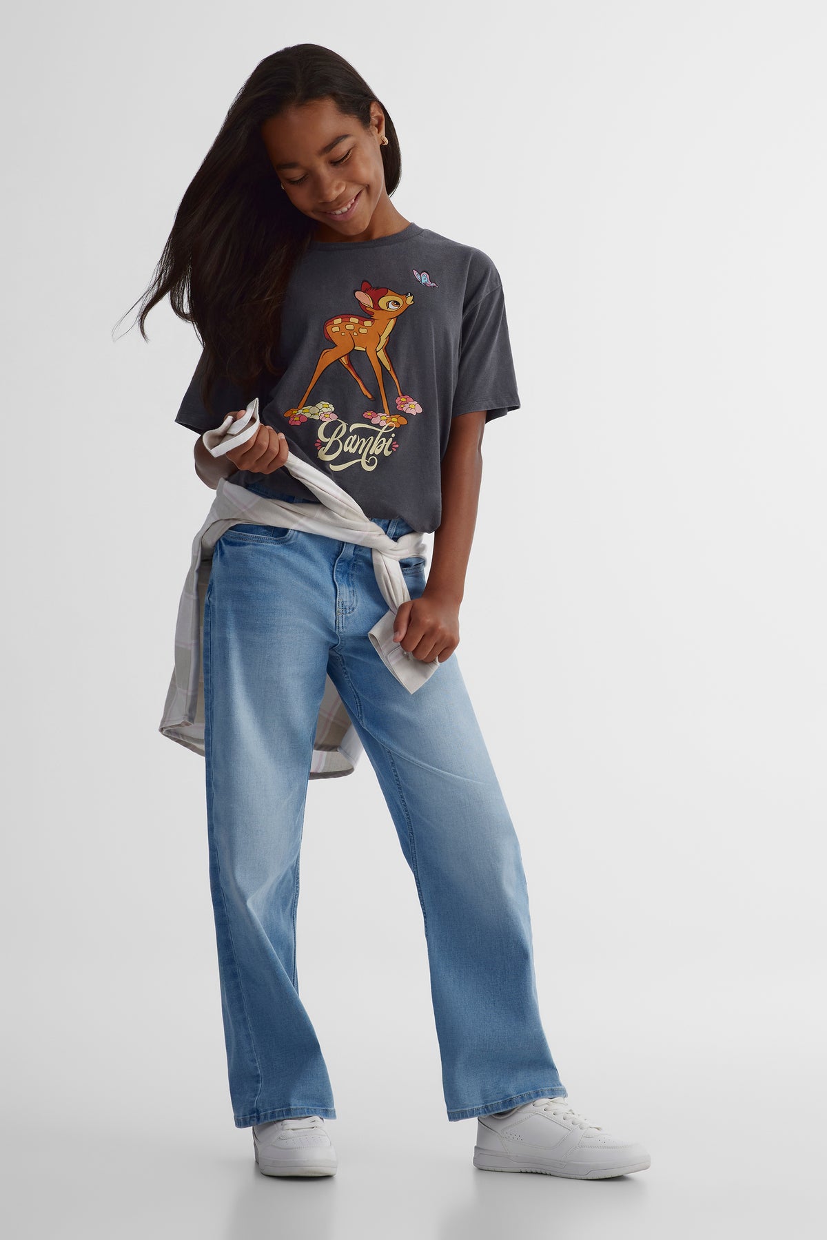 T-shirt Bambi - Ado fille && GRIS