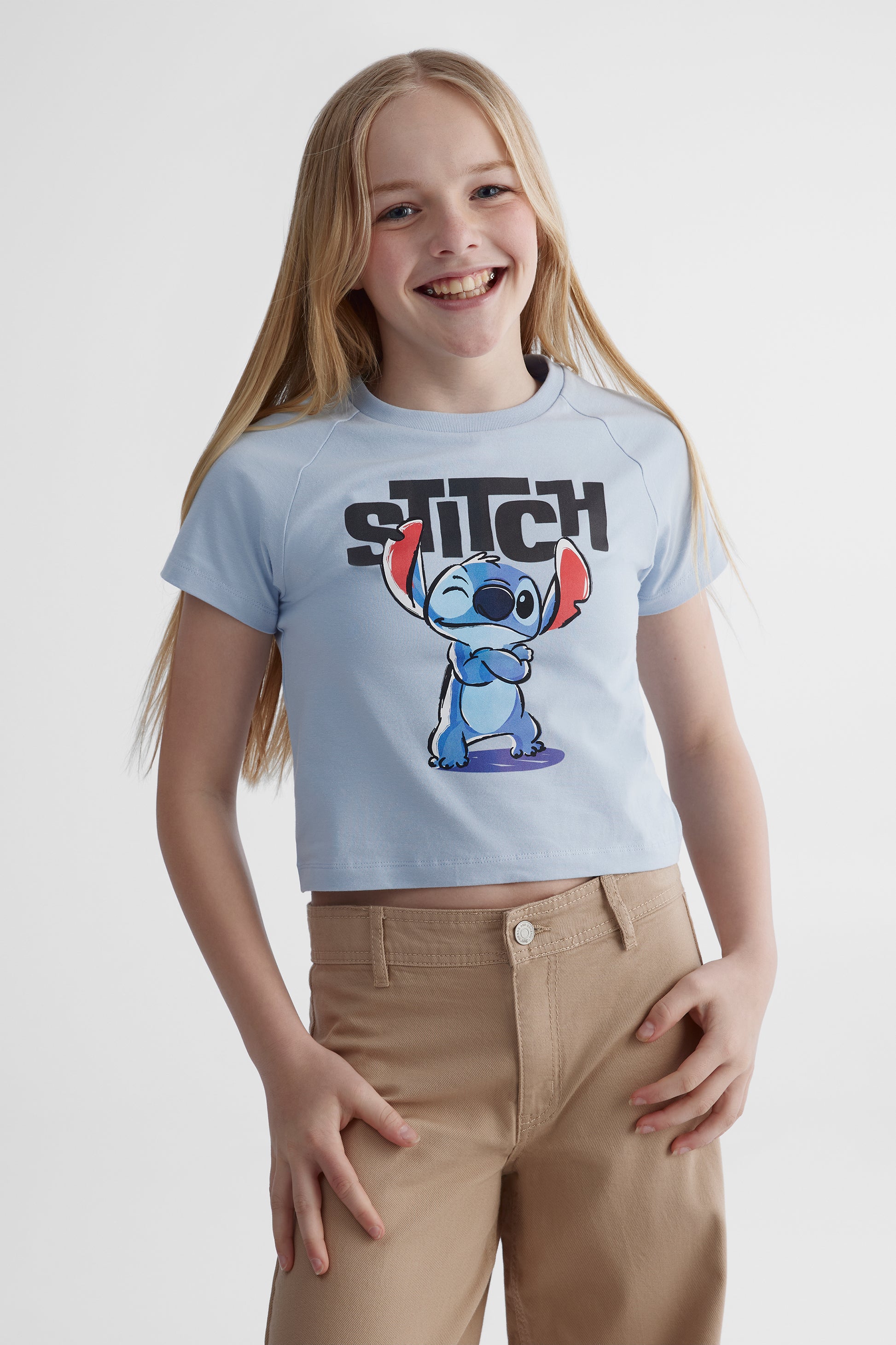 T-shirt Lilo & Stitch - Ado fille && BLEU