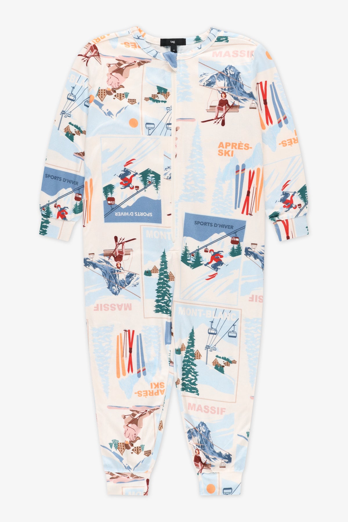 Pyjama une-pièce extensible - Enfant fille && BLANC CASSÉ/MULTI