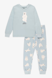 Ensemble à manches longues 2/35$ - Enfant fille && BLEU