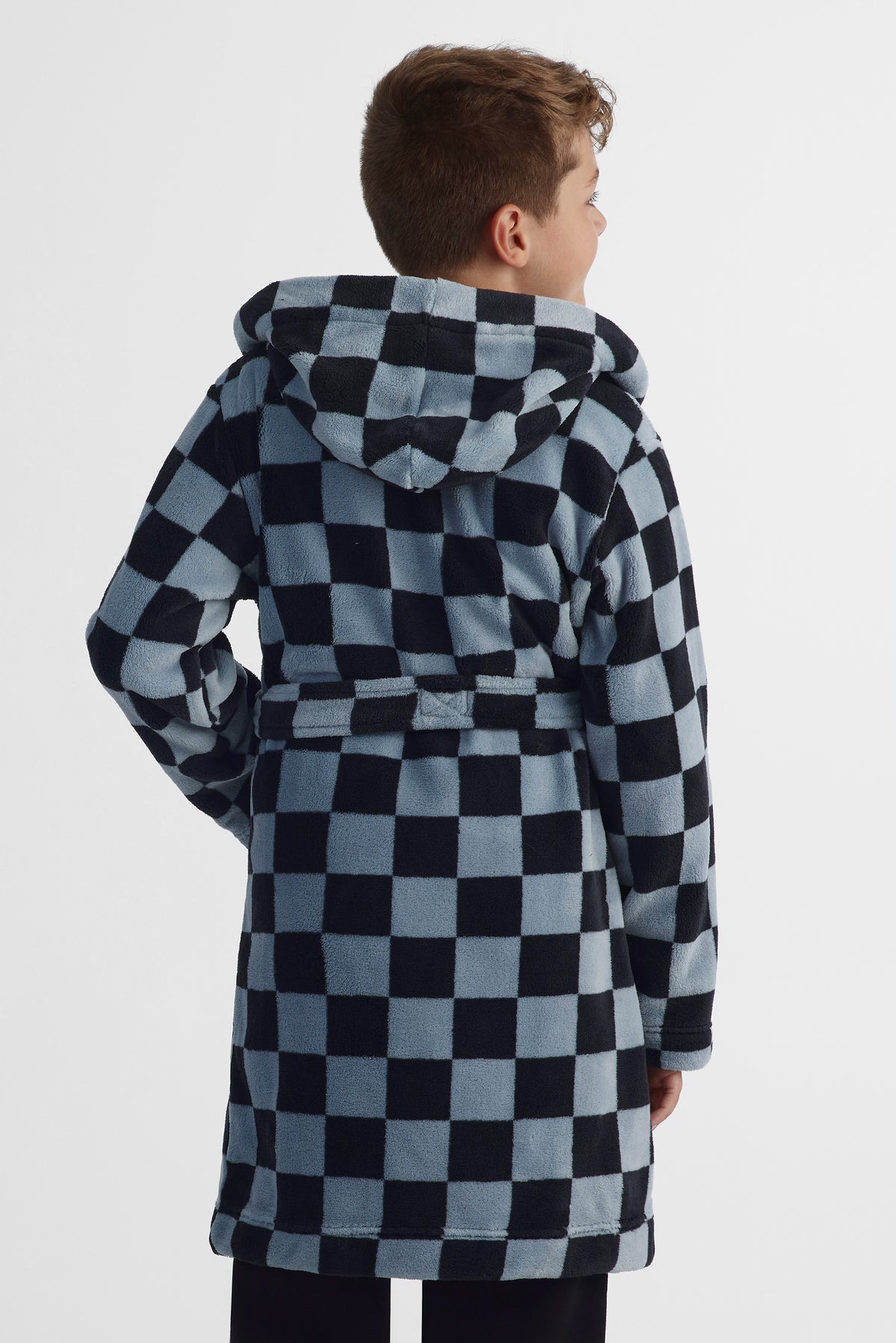 Robe de chambre à capuchon - Ado garçon && GRIS MULTI