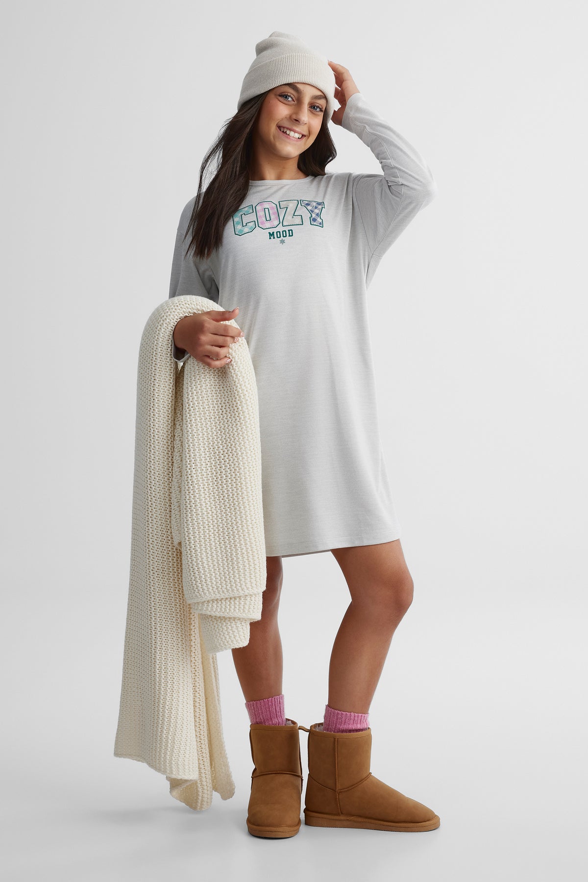 Chemise de nuit - Ado fille && GRIS MIXTE
